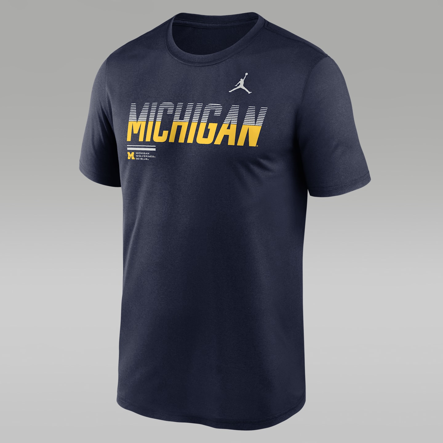 Мужская футболка Jordan Michigan Sideline Legend Dri-FIT College, цвет: Тёмно-синий, вариант 1 — фото 1