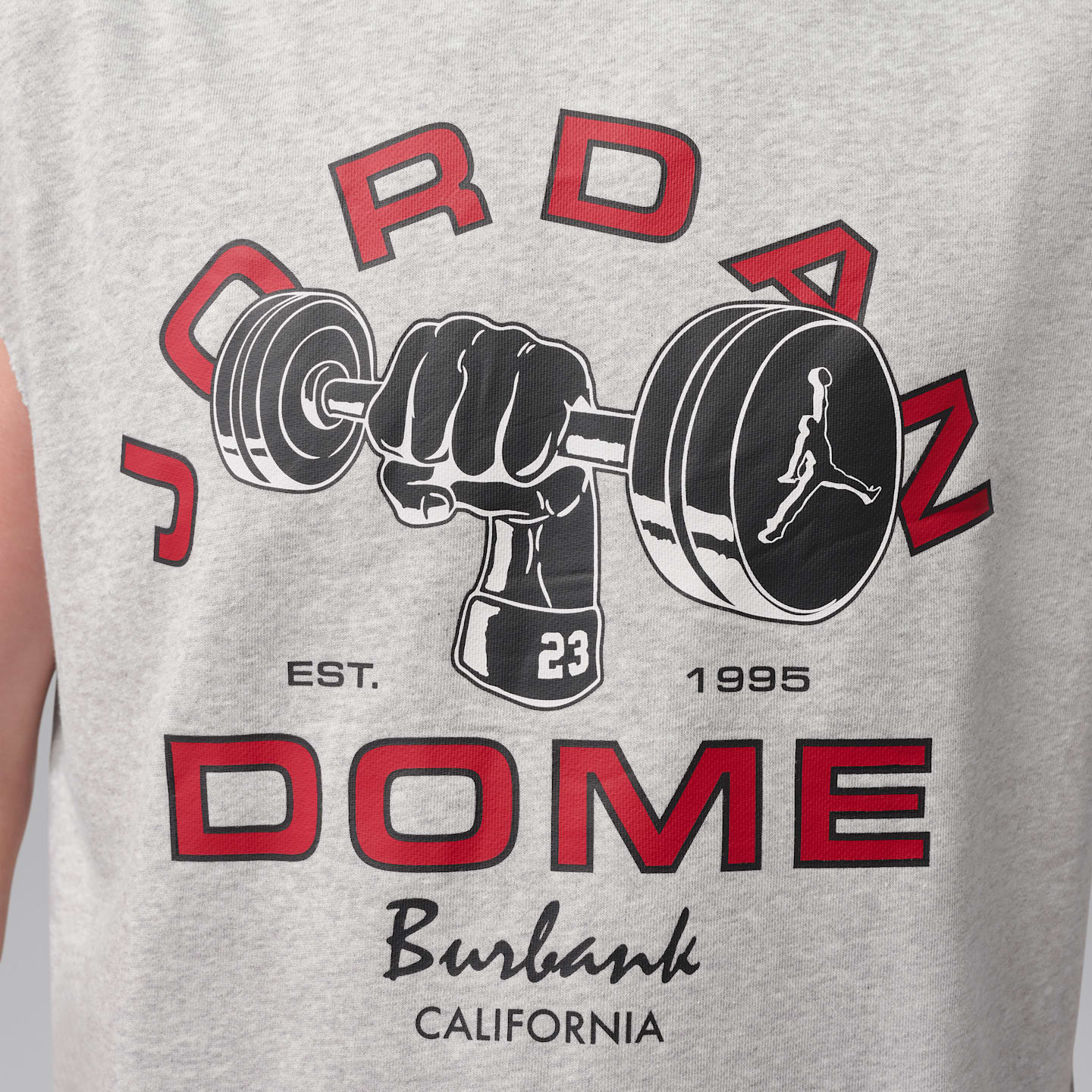 Мужской топ Jordan Sport Dome Jam Dri-FIT Sleeveless Crew-Neck Top, цвет: Серый меланжевый — фото 4