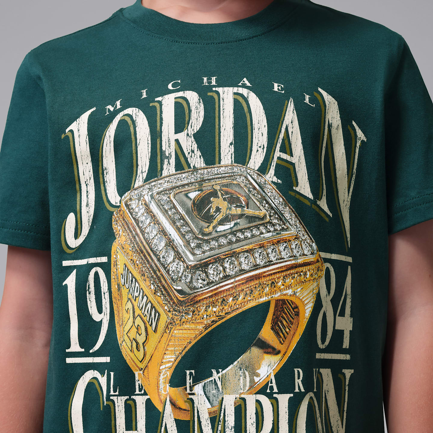 Детская футболка Jordan Legendary Champion, цвет: Полуночный еловый — фото 4