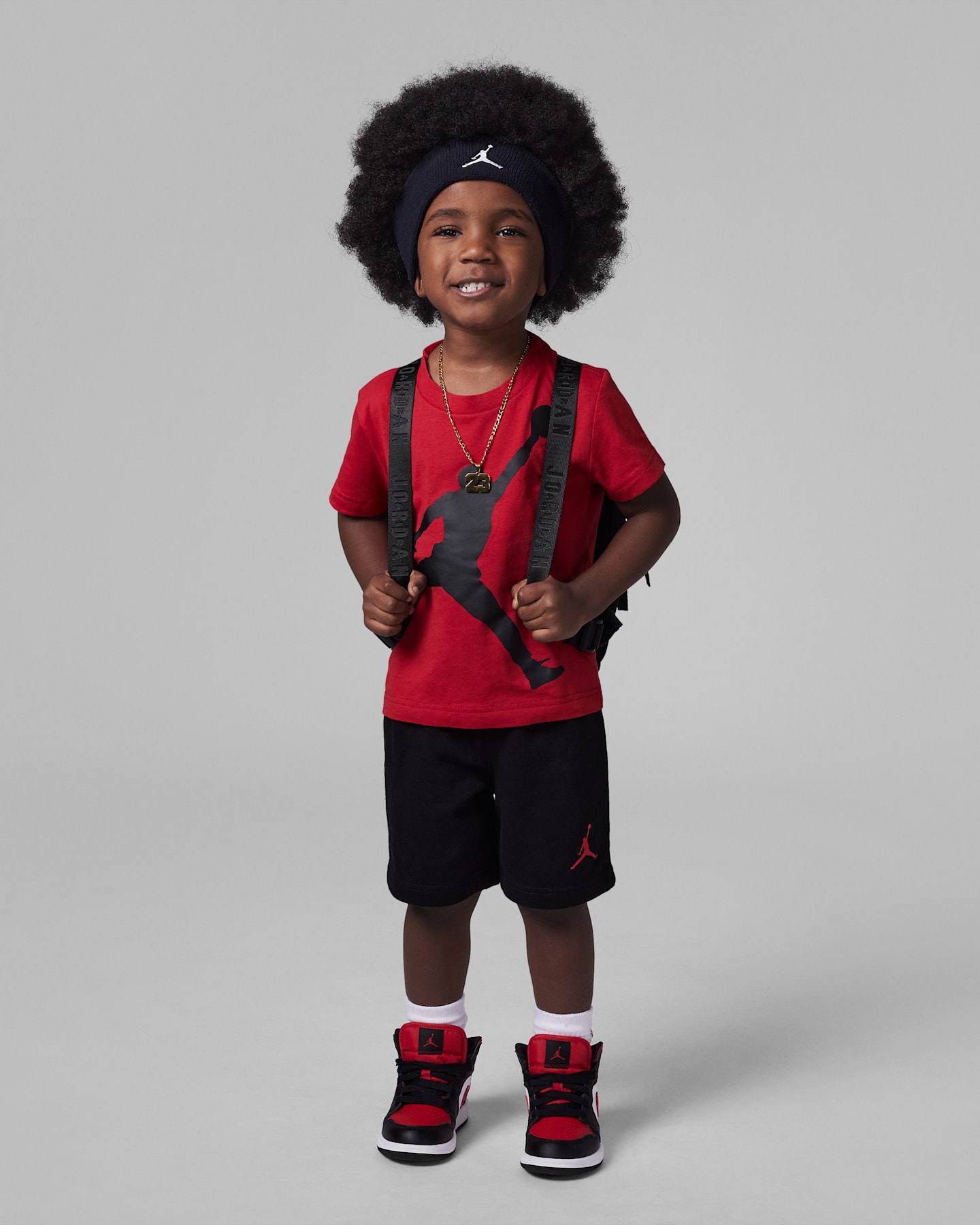 Детский комплект Jordan Jumbo Jumpman из шорт и футболки, 2 предмета, для малышей, цвет: Чёрный — фото 5