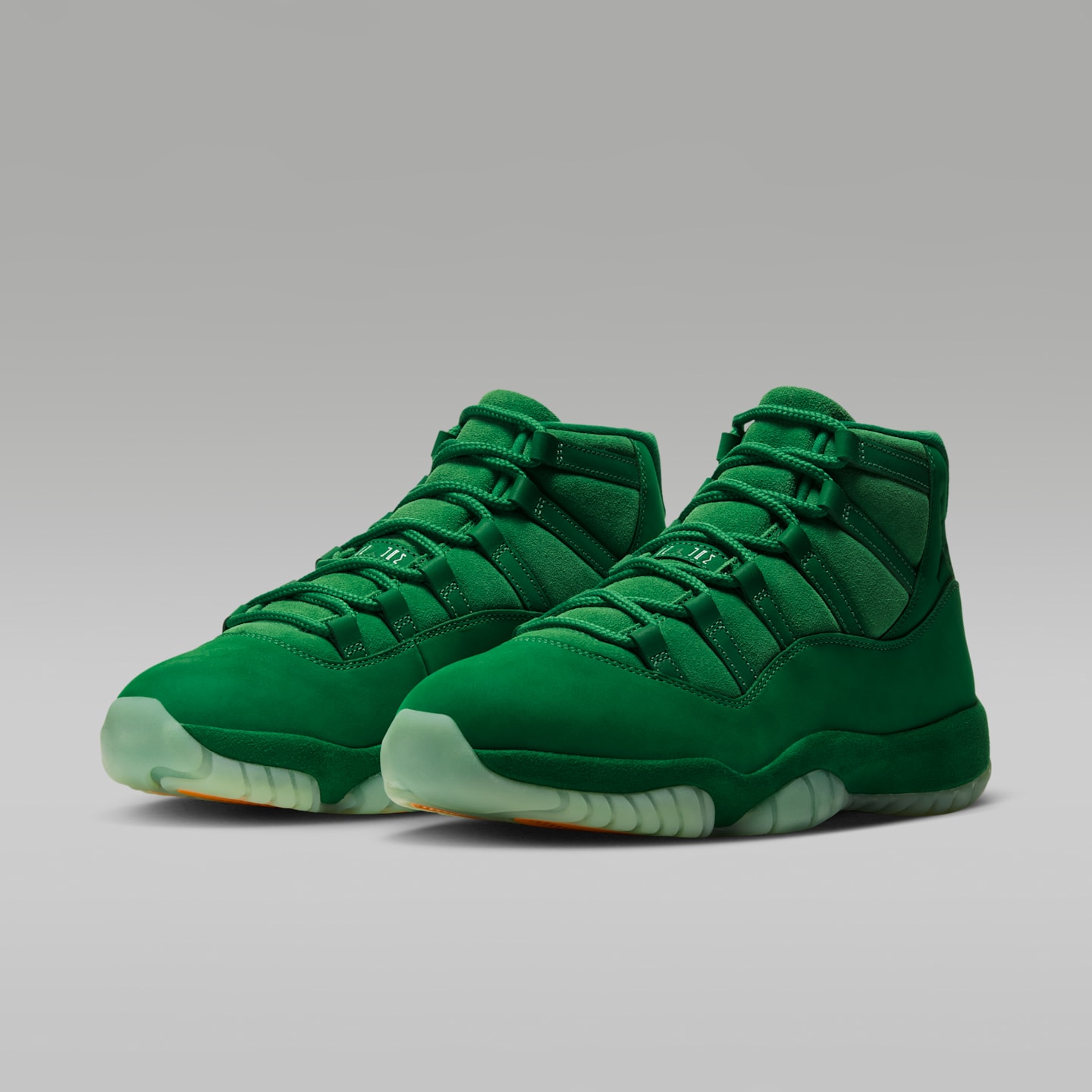Детские кроссовки Air Jordan 11 Retro "Green Screen", цвет: Разноцветный / Зелёный, вариант 1 — фото 6