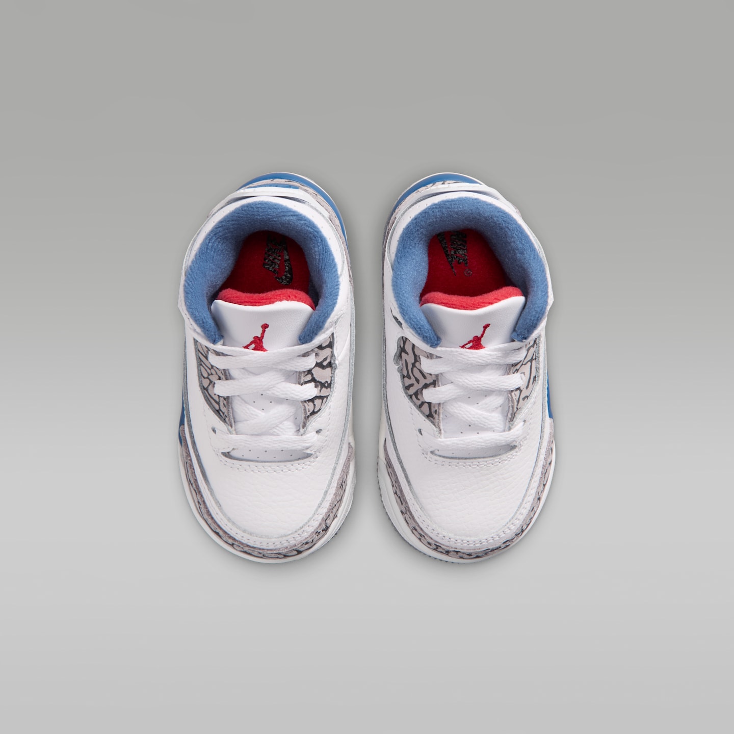 Детские кроссовки Air Jordan 3 Retro "True Blue" Shoes, цвет: Белый / Насыщенный синий, вариант 1 — фото 4