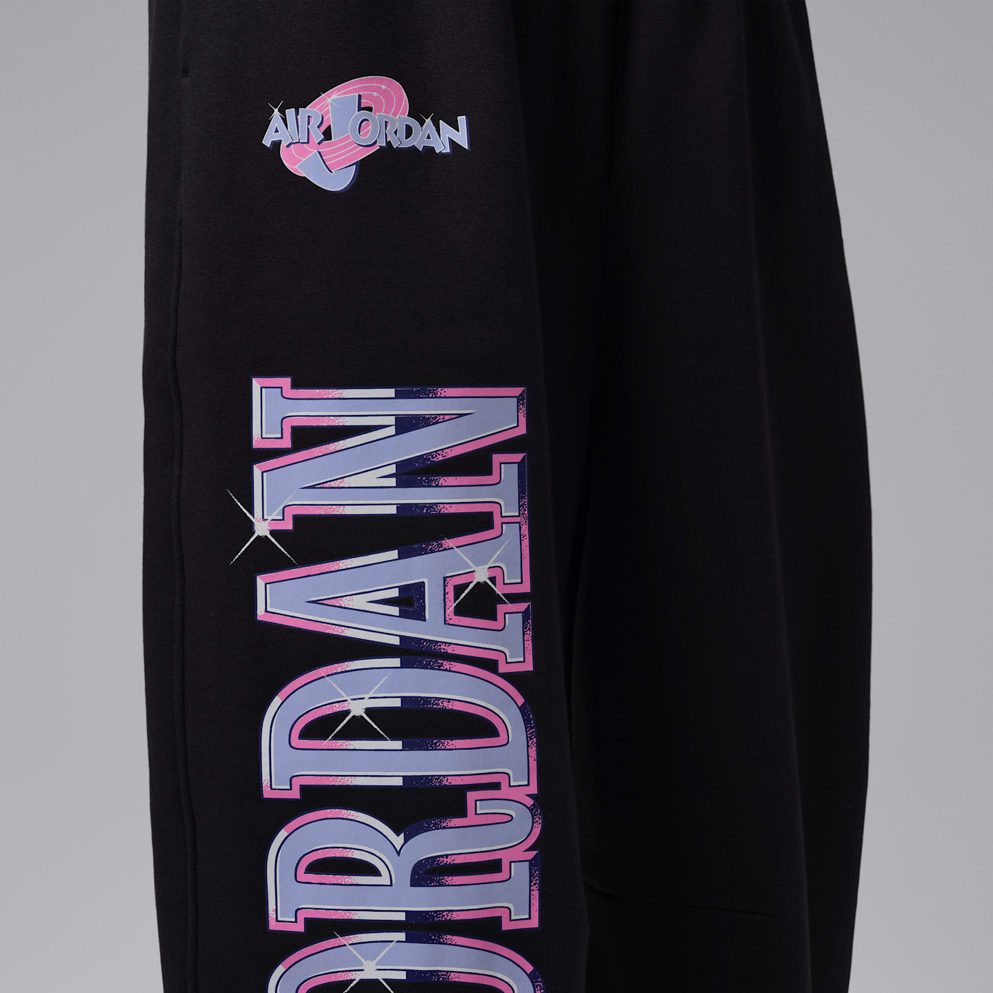 Женские брюки Jordan Brooklyn Space Jam Fleece, цвет: Чёрный / Королевский синий — фото 5