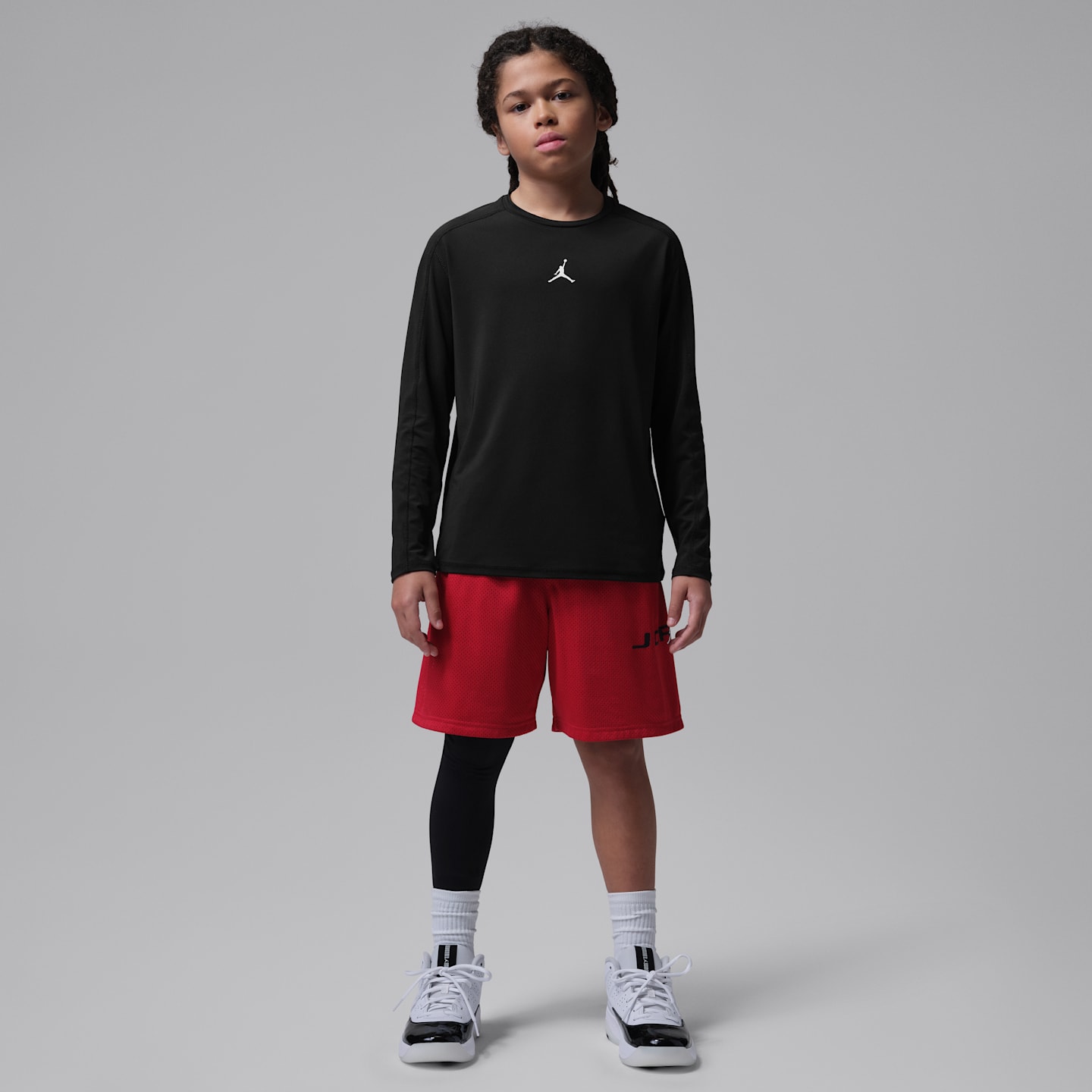 Детские двусторонние леггинсы Jordan Dri-FIT на одну ногу, цвет: Чёрный — фото 6