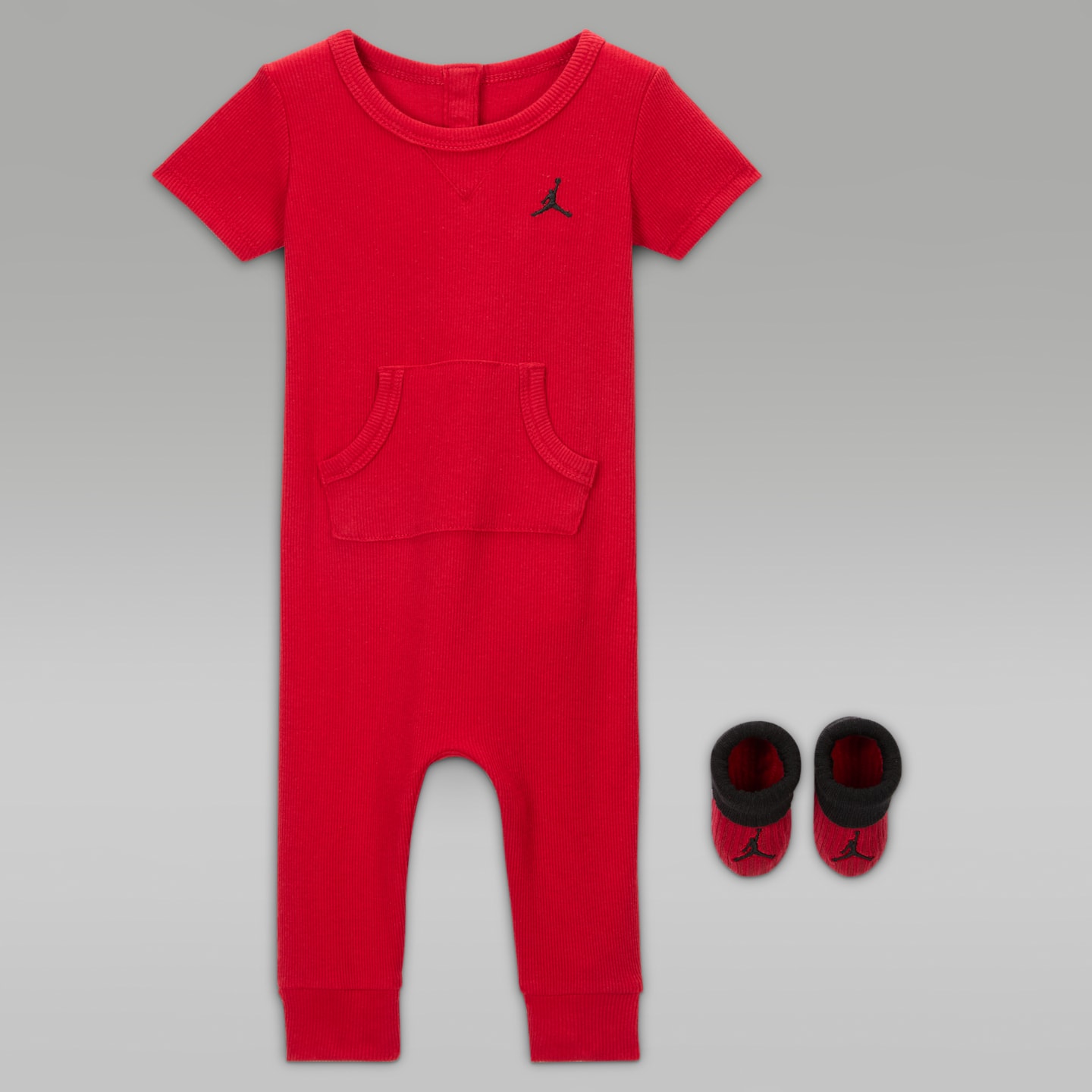 Комбинезоны Jordan Essential 2-Piece Short Sleeve Coverall Set для малышей, цвет: Красный — фото 1