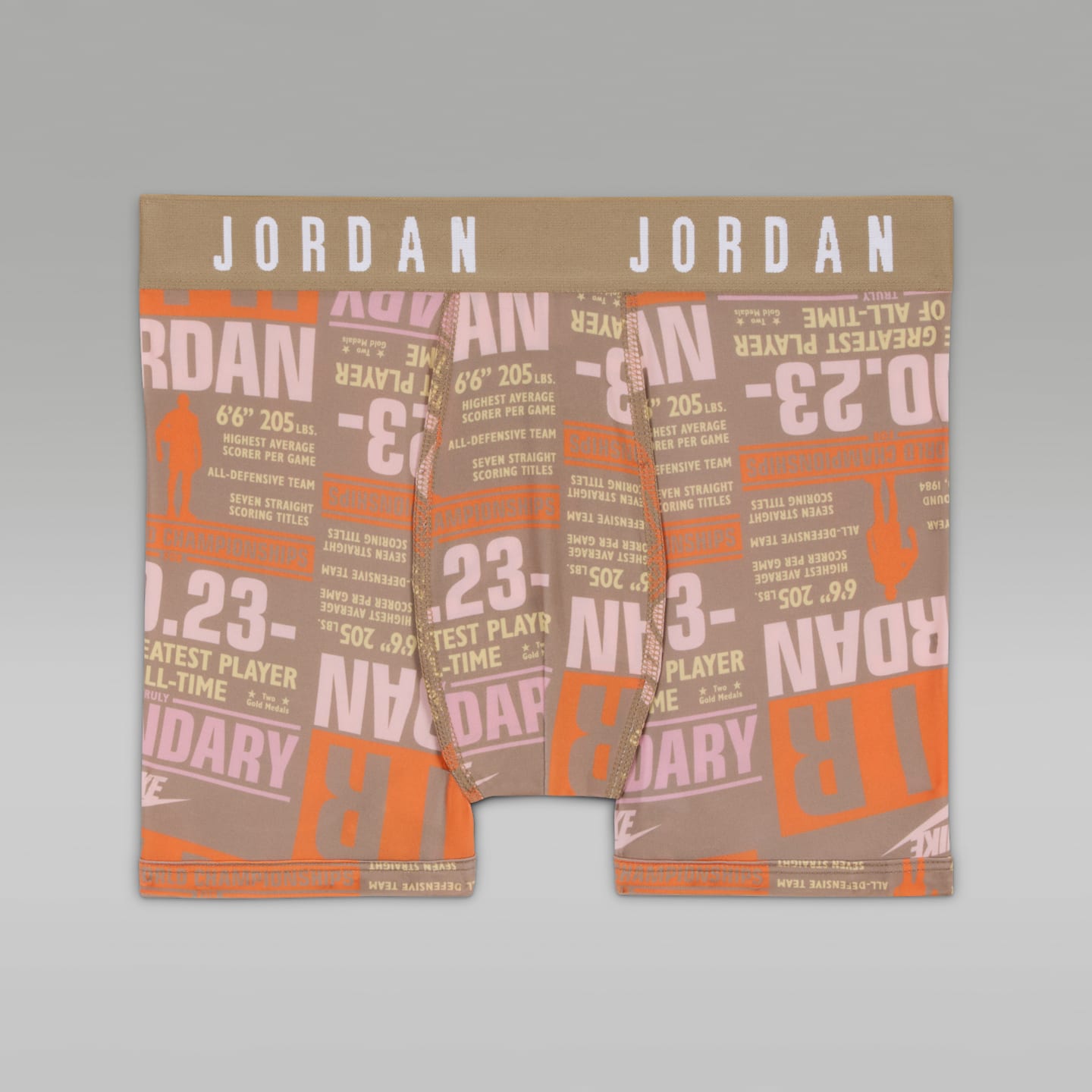 Детские трусы-боксеры Jordan Dri-FIT с принтом, набор из 2 шт, цвет: Хаки — фото 2