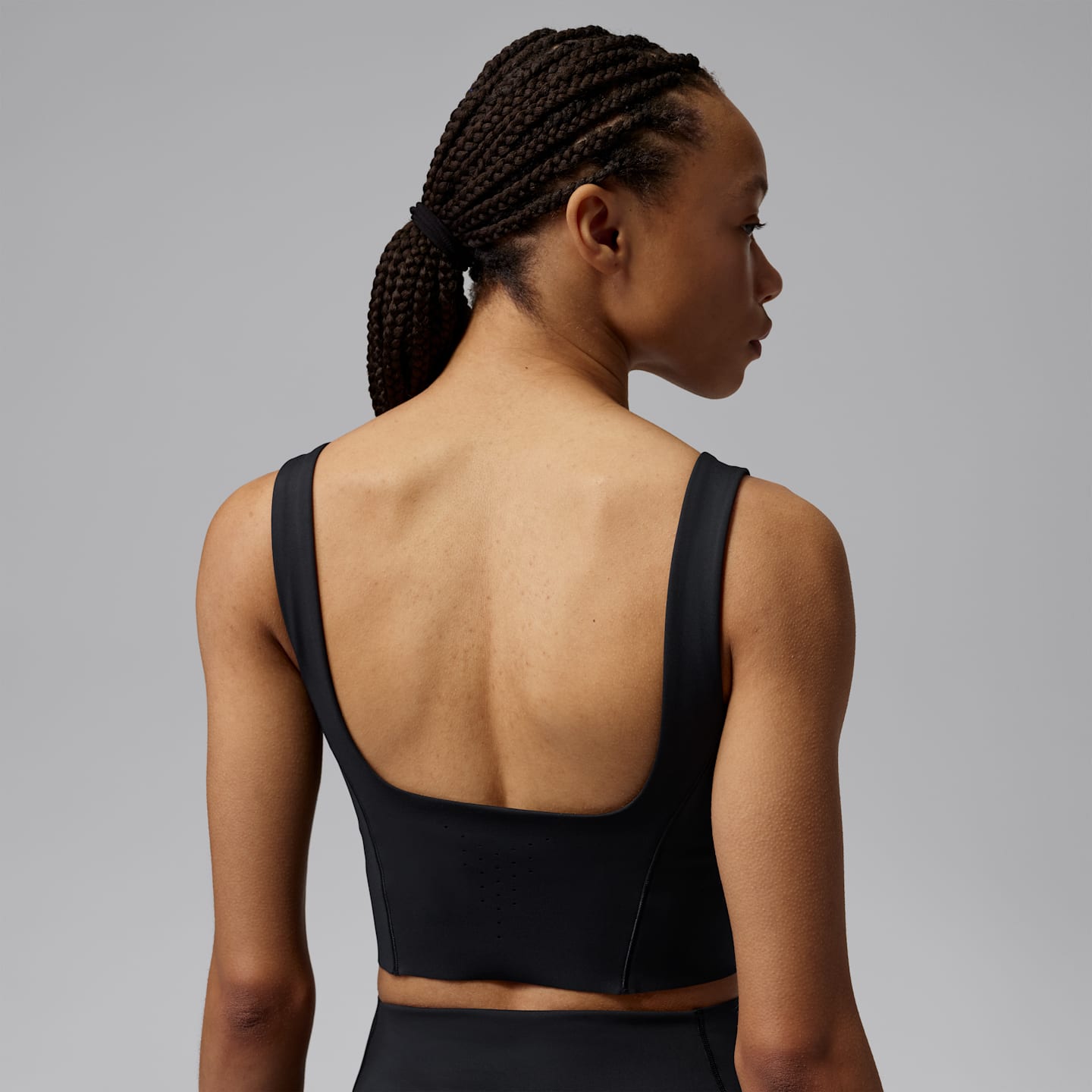 Женский топ Jordan Sport Flightweight Dri-FIT Cropped Top, цвет: Чёрный — фото 2