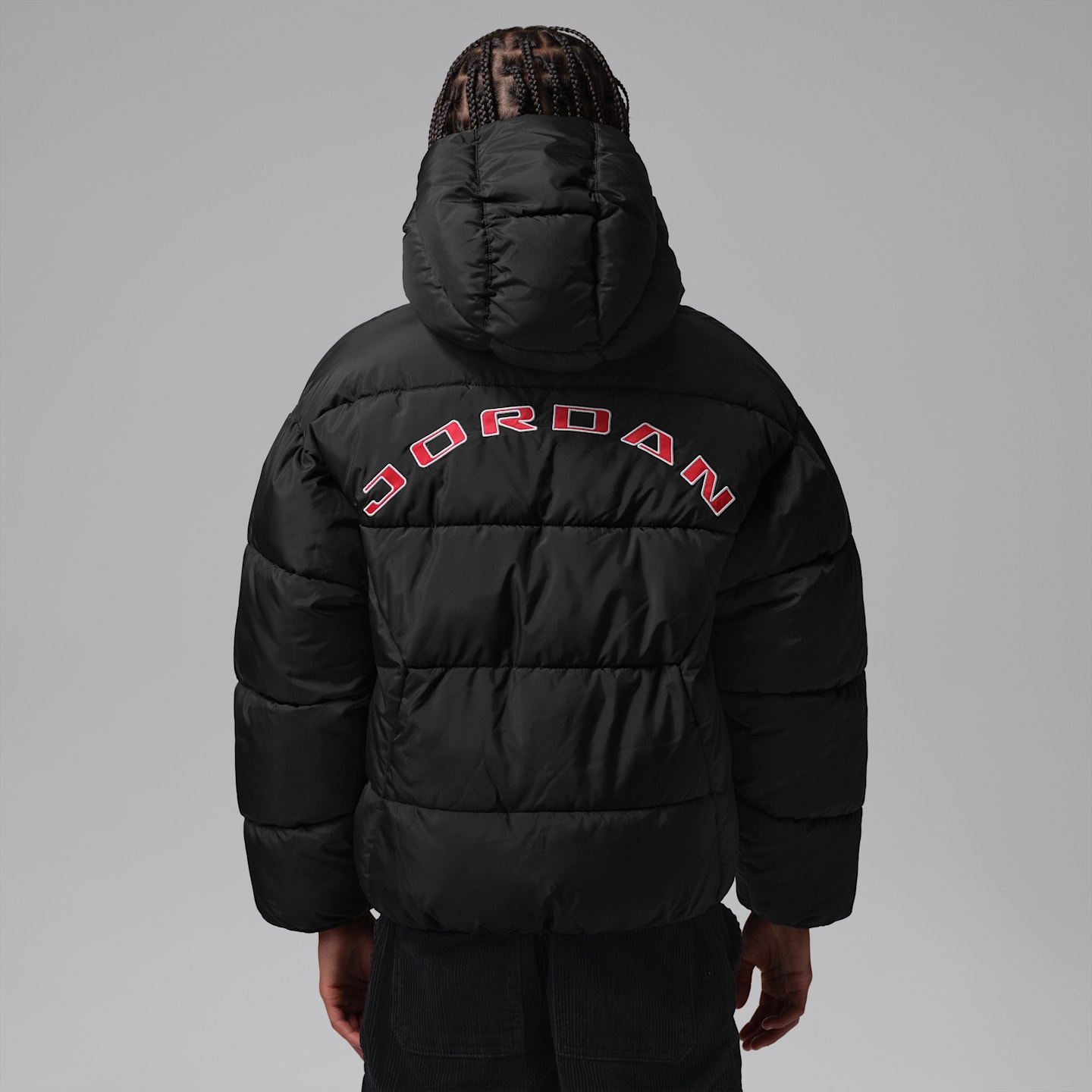 Детская куртка Jordan Brooklyn Graphic Puffer, цвет: Чёрный — фото 2