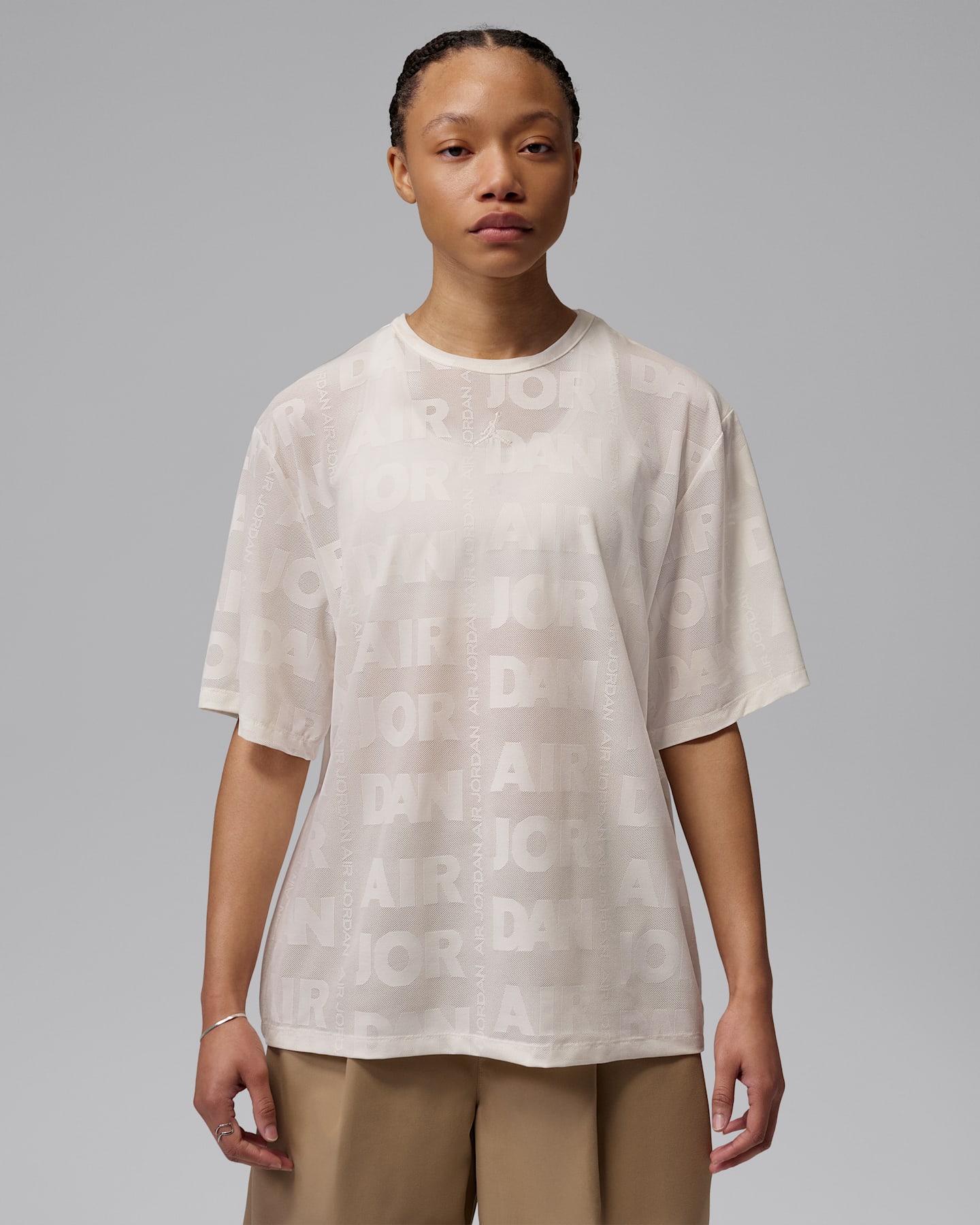 Женский топ Jordan Flight Open Knit Top, цвет: Бледная слоновая кость — фото 6