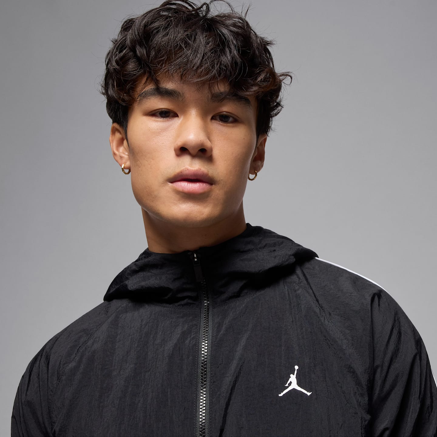 Мужская куртка Jordan Sport Classic Hooded, цвет: Чёрный / Белый — фото 3