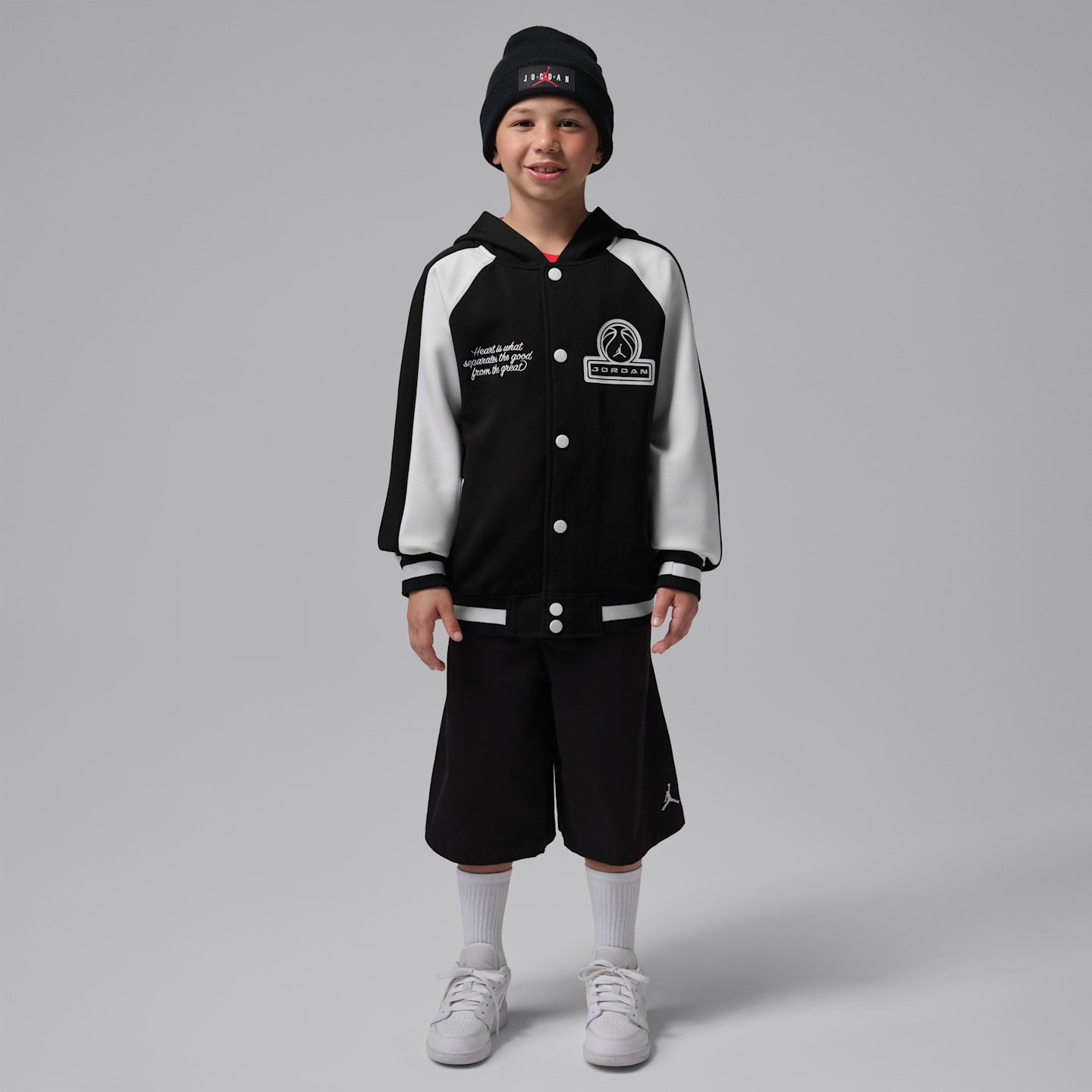 Детская куртка Jordan Knit Bomber, цвет: Чёрный — фото 9