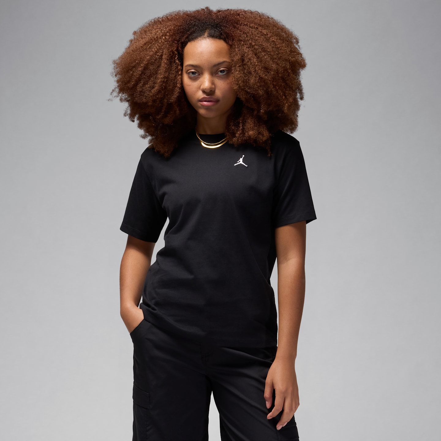 Женский топ Jordan Essentials Top, цвет: Чёрный / Белый — фото 1