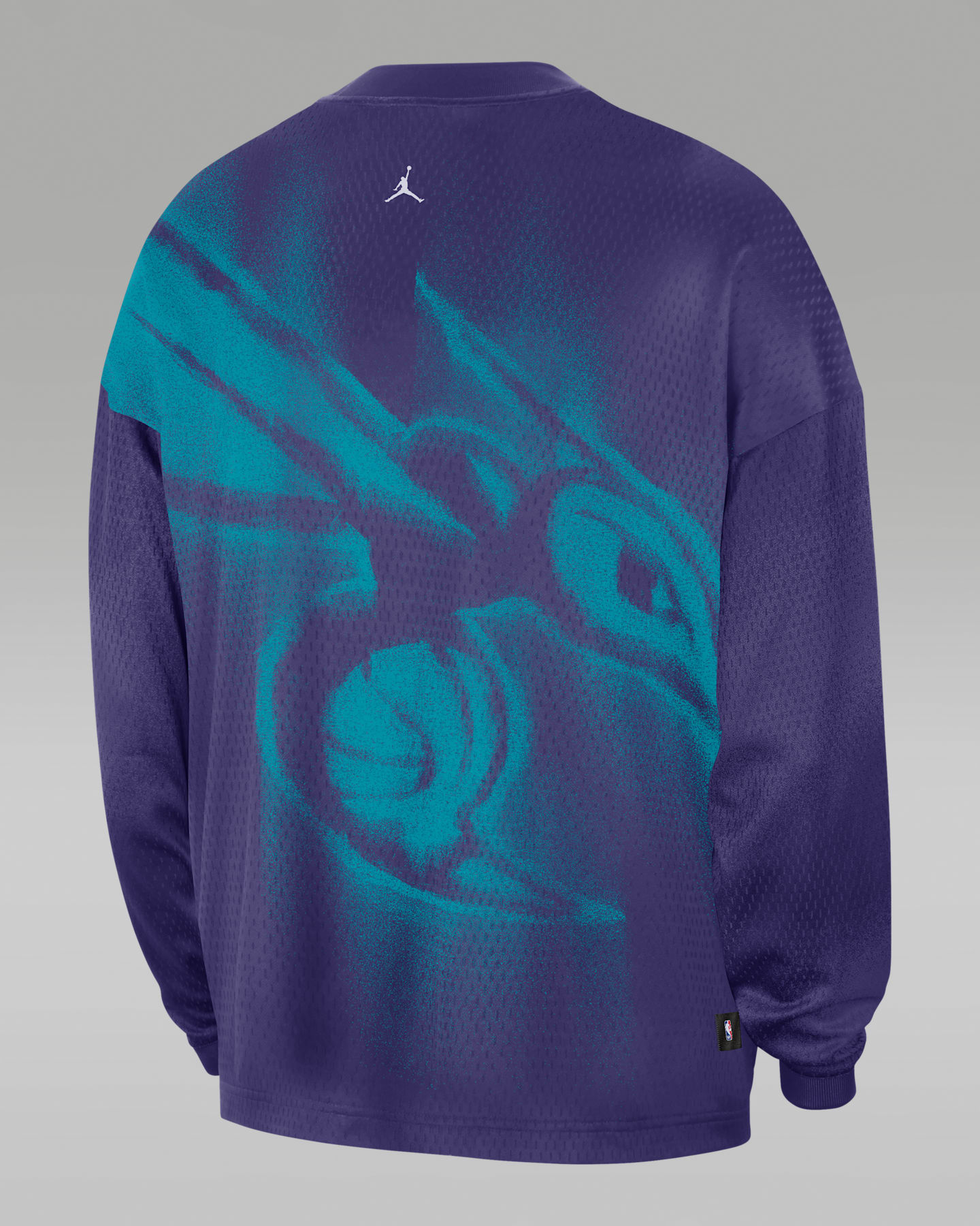 Мужской баскетбольный лонгслив Nike Charlotte Hornets Standard Issue, цвет: Орхидея — фото 3