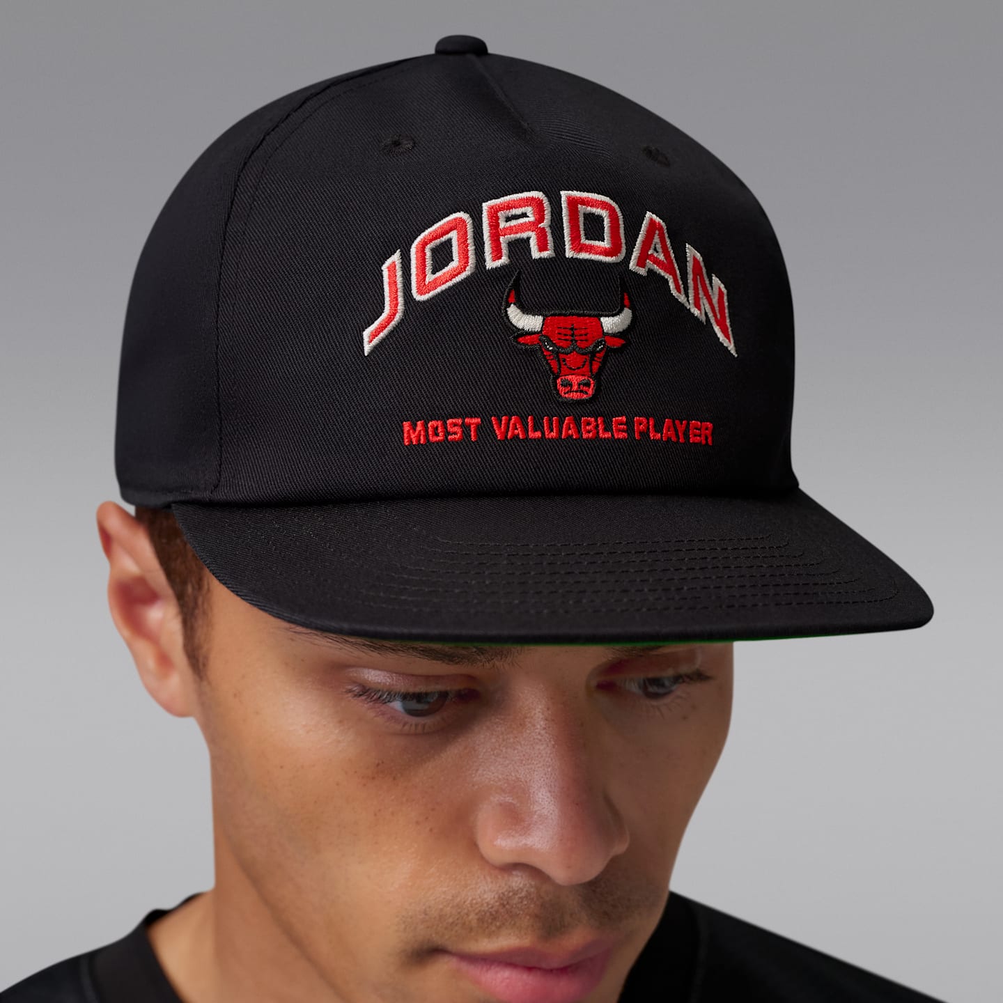 Кепка Jordan Pro Unstructured с прямым козырьком, цвет: Чёрный / Зелёный — фото 4