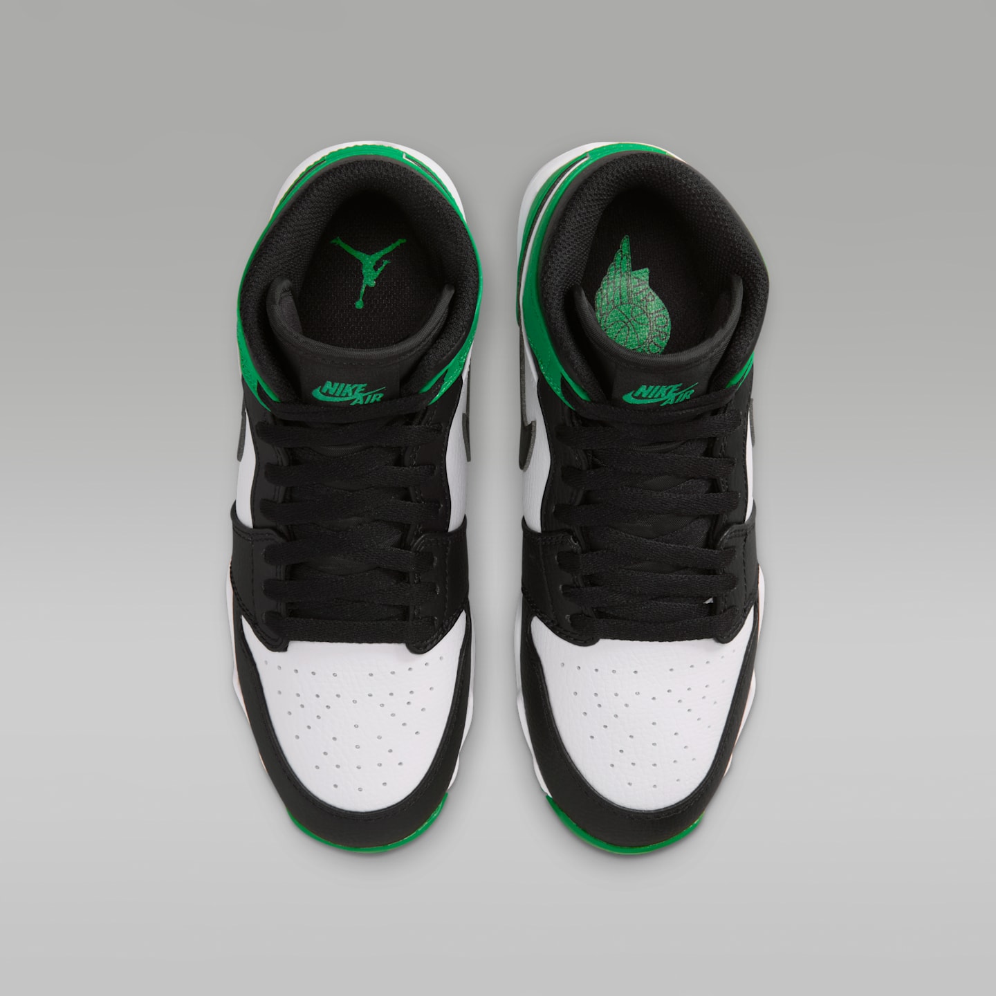 Детские бутсы Jordan 1 Mid Cleats, цвет: Чёрный / Зелёный — фото 4