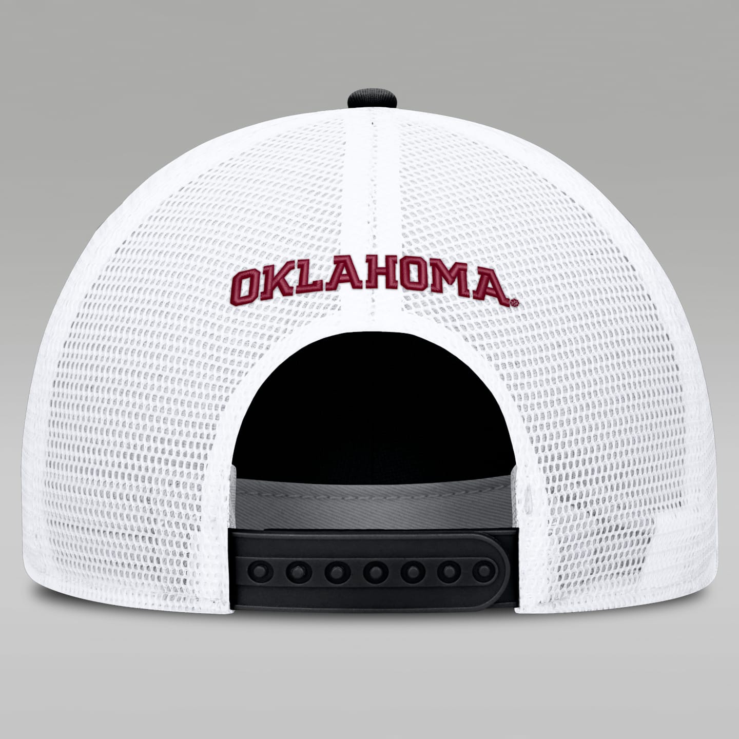 Мужская бейсболка-тракер Jordan Brand Oklahoma Sideline Gameday Rope регулируемая, цвет: Чёрный / Белый — фото 2