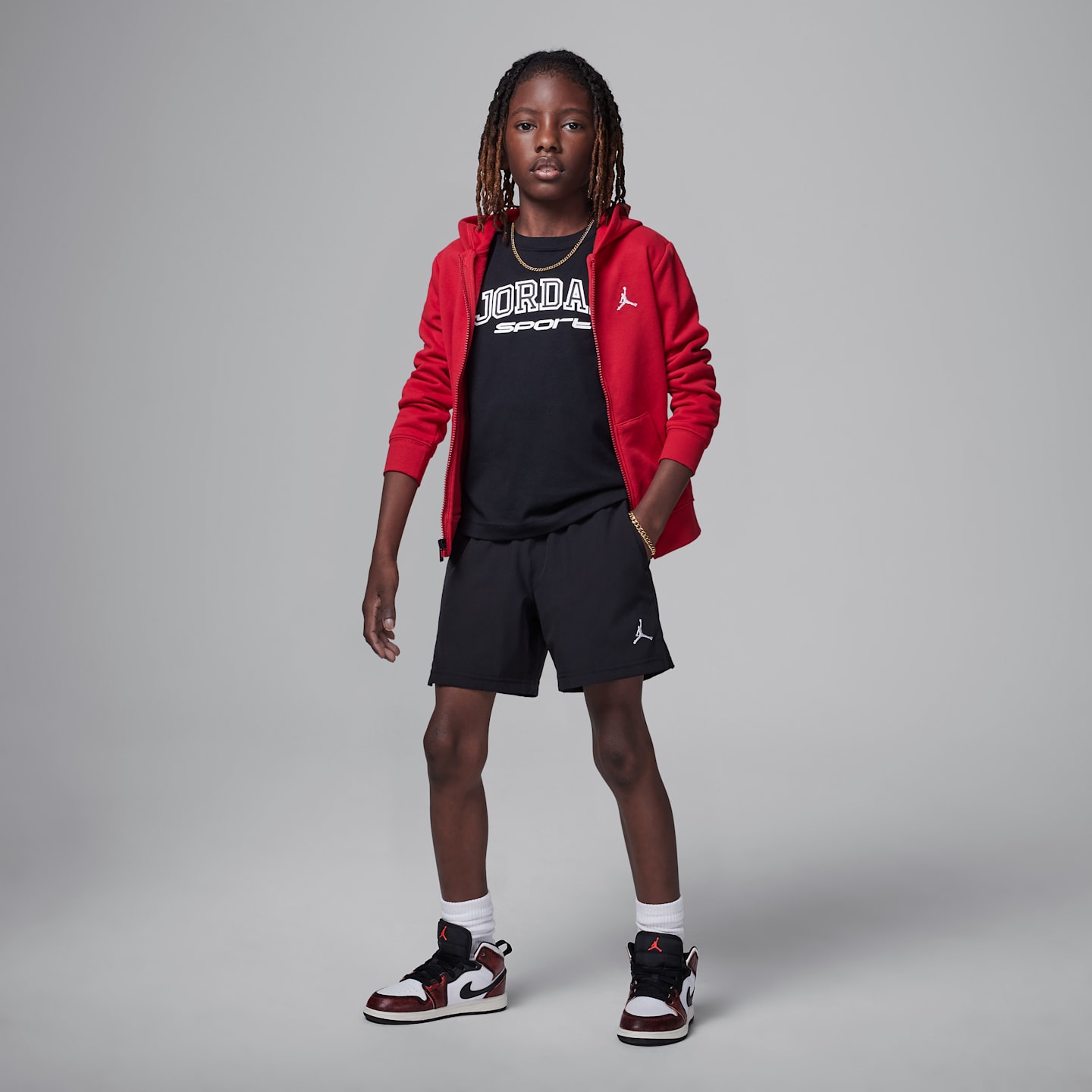 Детские тканые шорты Jordan Jumpman, цвет: Чёрный — фото 7
