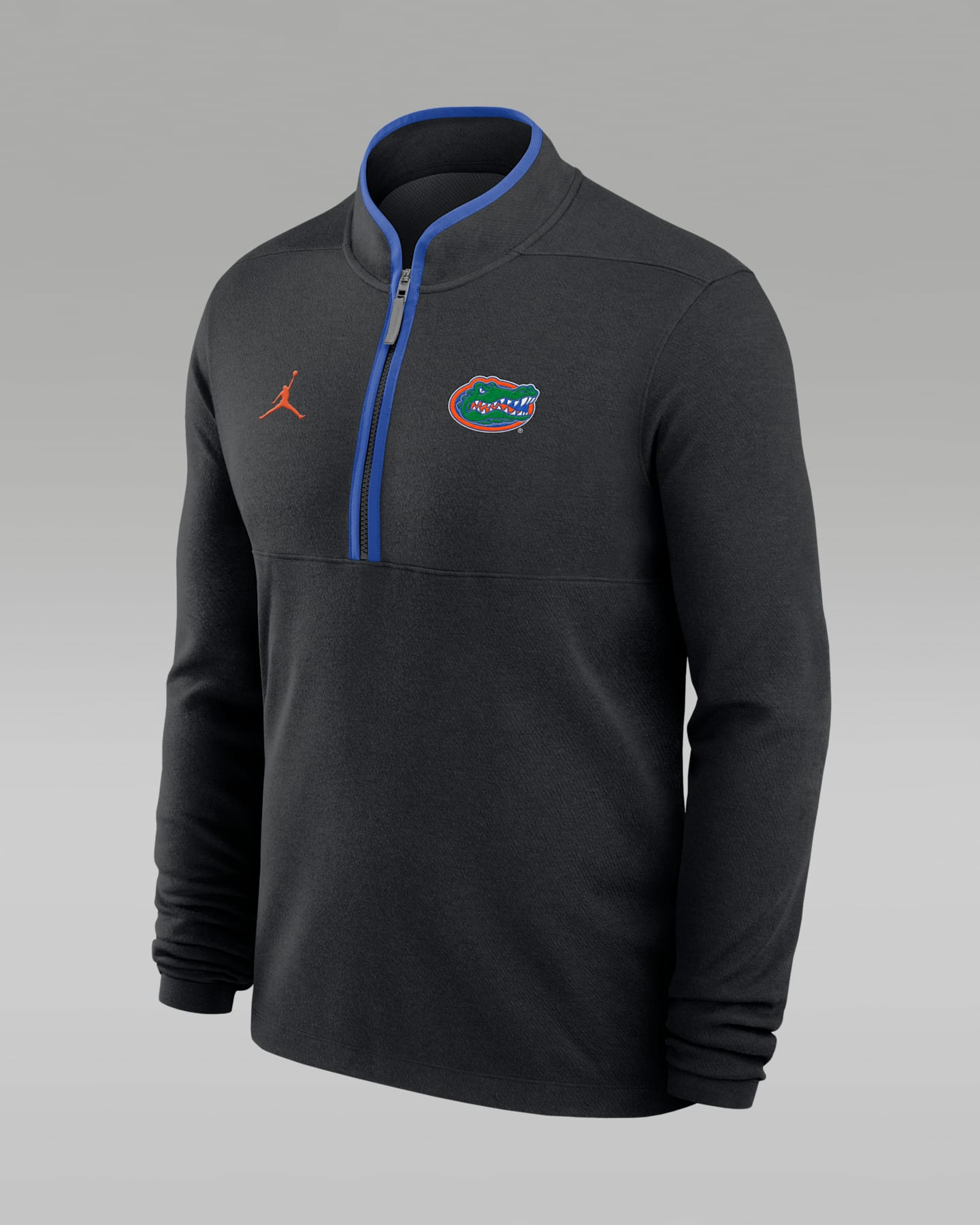 Мужской топ на полумолнии Jordan Brand Florida Courtside Dri-FIT, цвет: Чёрный / Королевский синий — фото 3