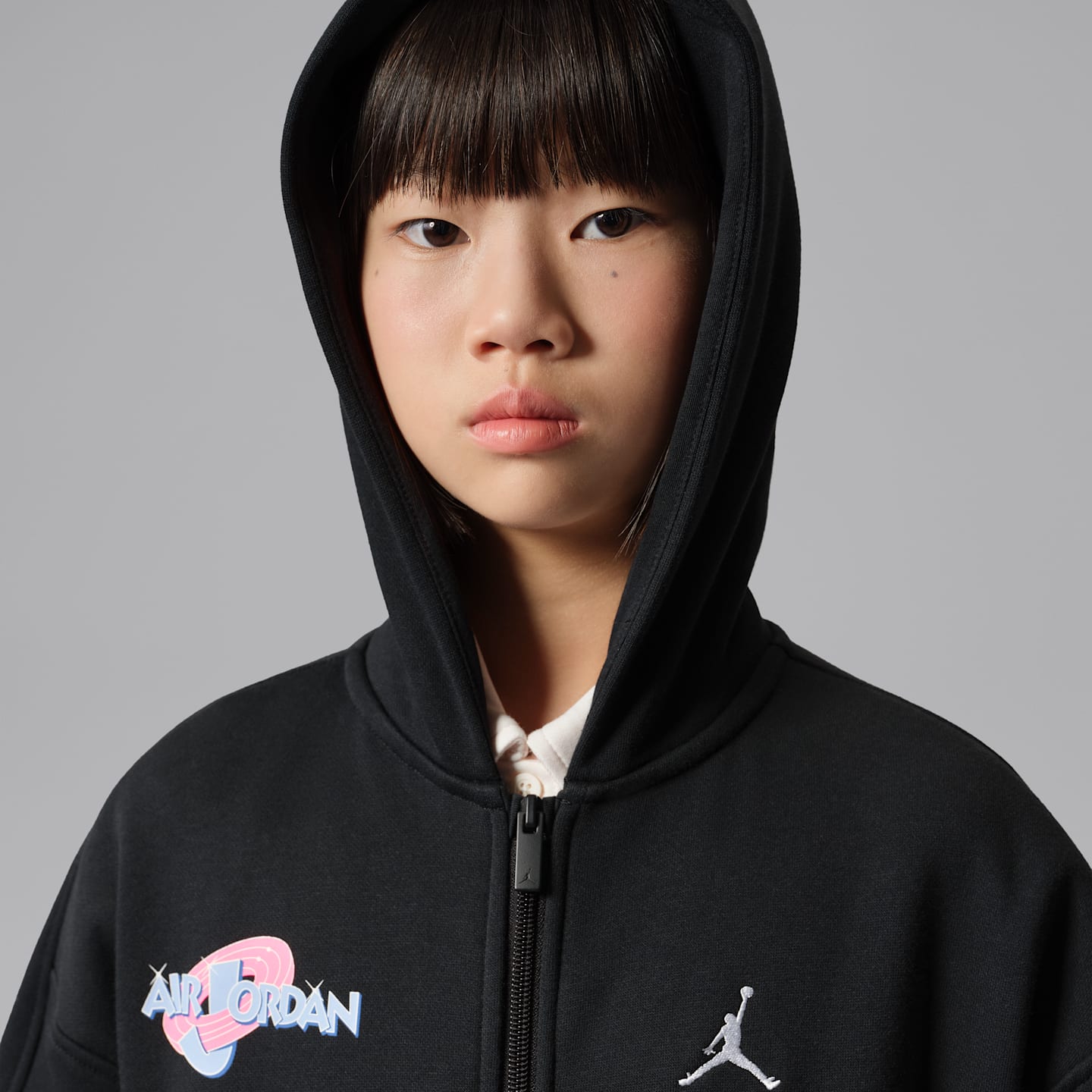Детское худи Jordan Space Jam 30 Lola Dunk Full-Zip, цвет: Чёрный — фото 9