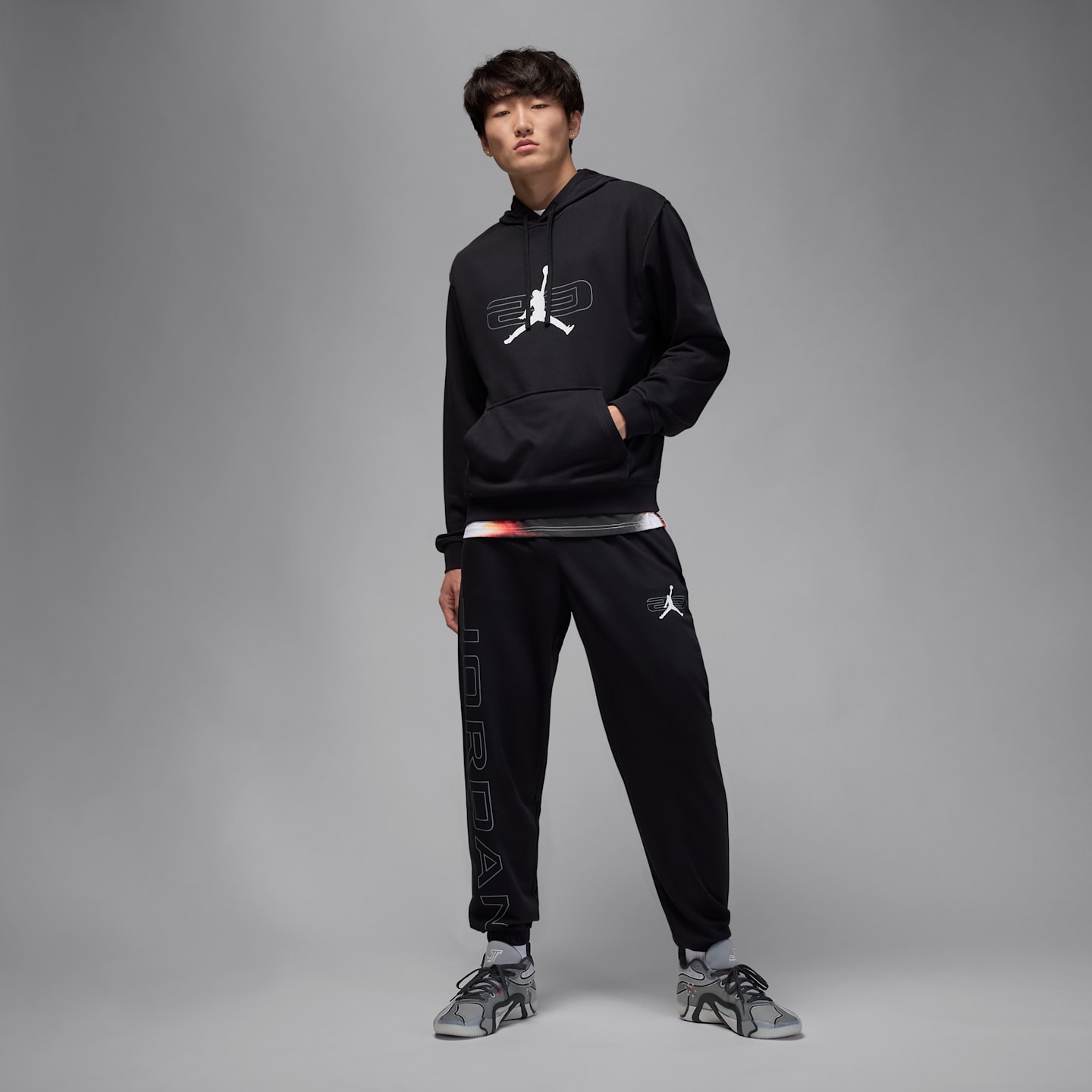 Мужские флисовые брюки Jordan Sport Crossover, цвет: Чёрный / Дымчатый серый — фото 6
