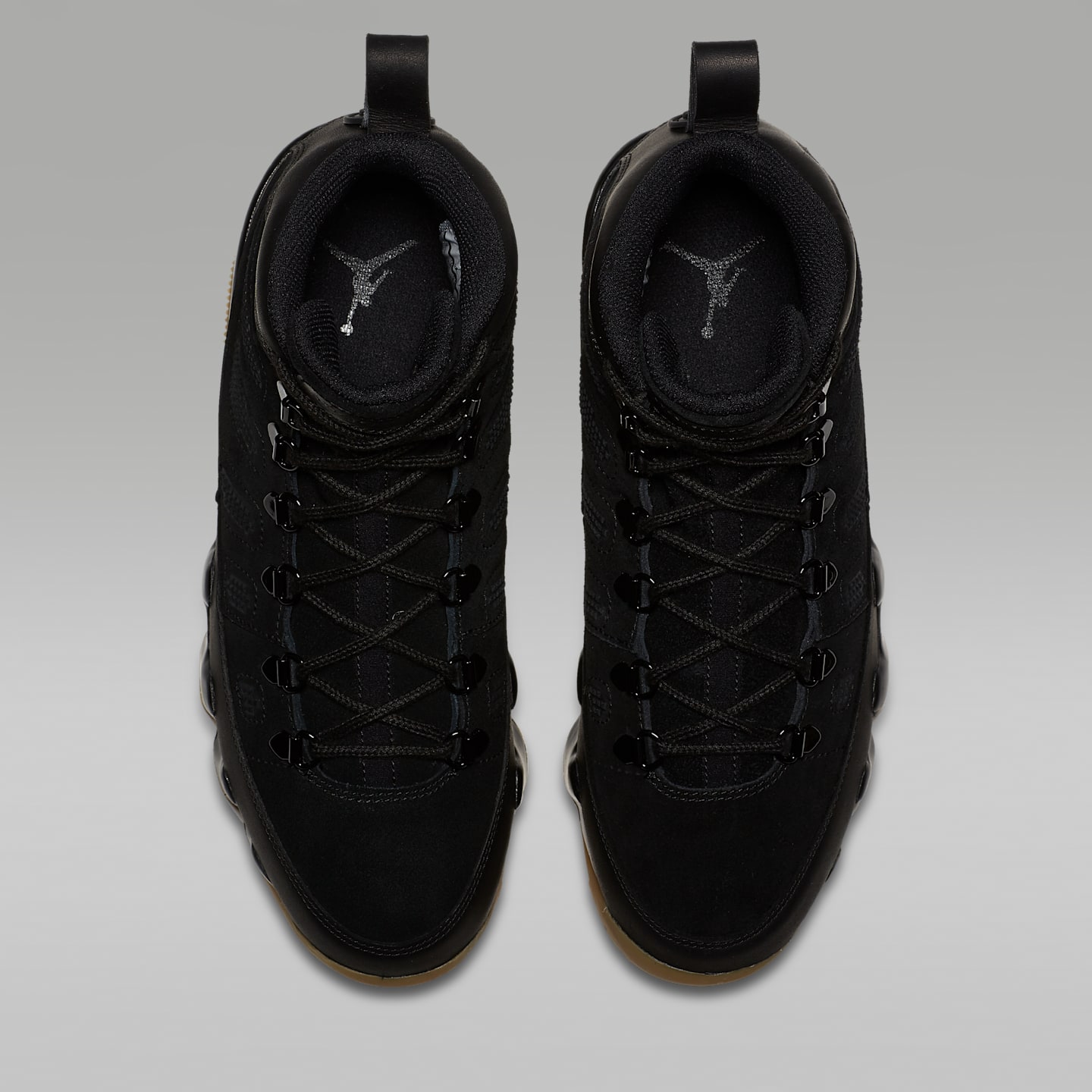Мужские ботинки Air Jordan 9 Retro, цвет: Чёрный / Карамельный коричневый — фото 4