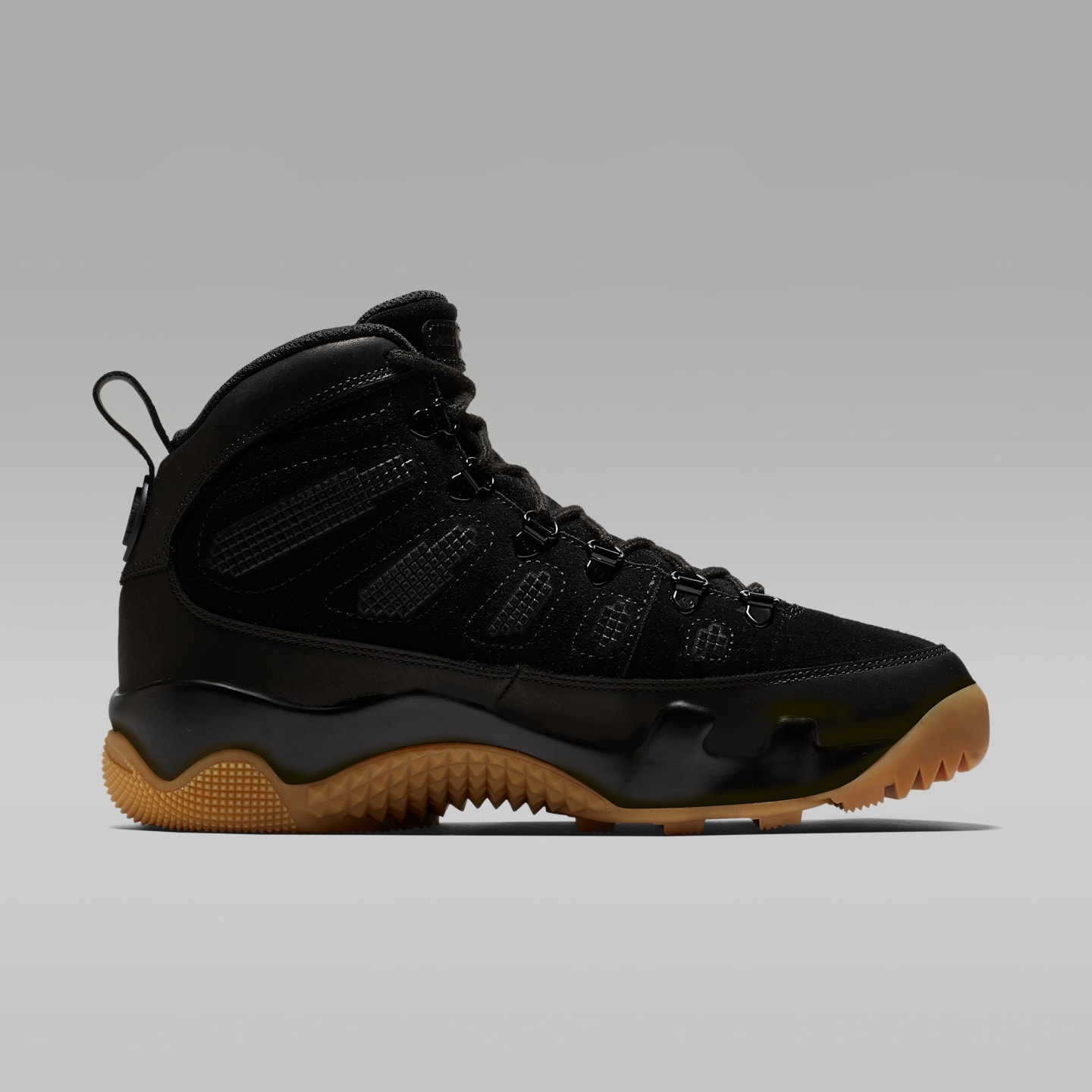 Мужские ботинки Air Jordan 9 Retro, цвет: Чёрный / Карамельный коричневый — фото 3