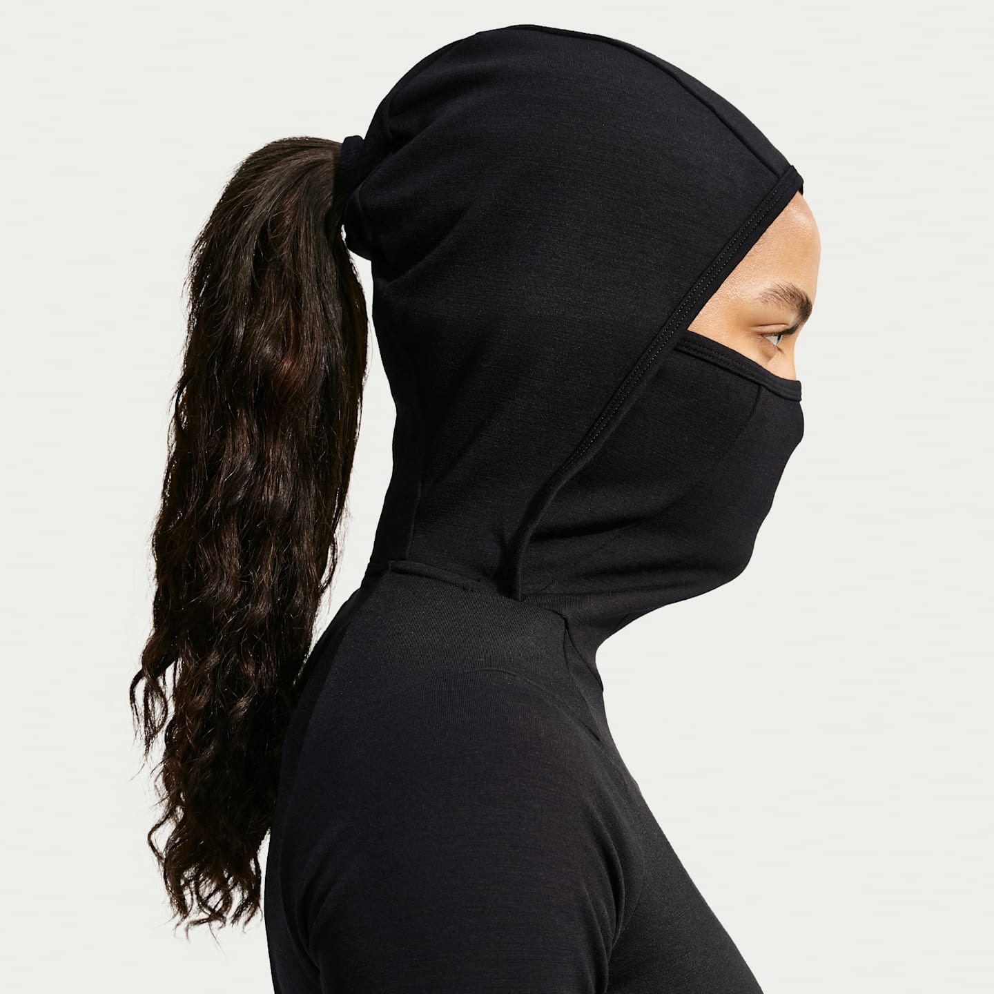 Женские кроссовки NikeLab Running Wool-Blend Mid Layer, цвет: Чёрный — фото 6