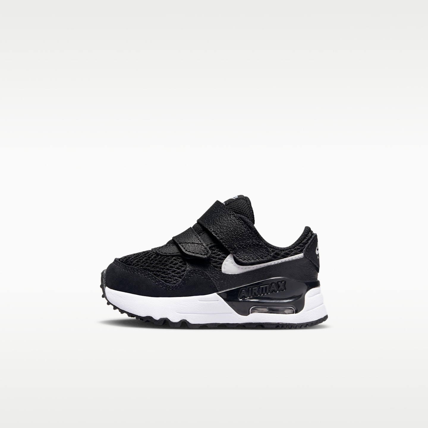 Детские кроссовки Nike Air Max Systm Baby/Toddler Shoes, цвет: Чёрный / Волчий серый — фото 1