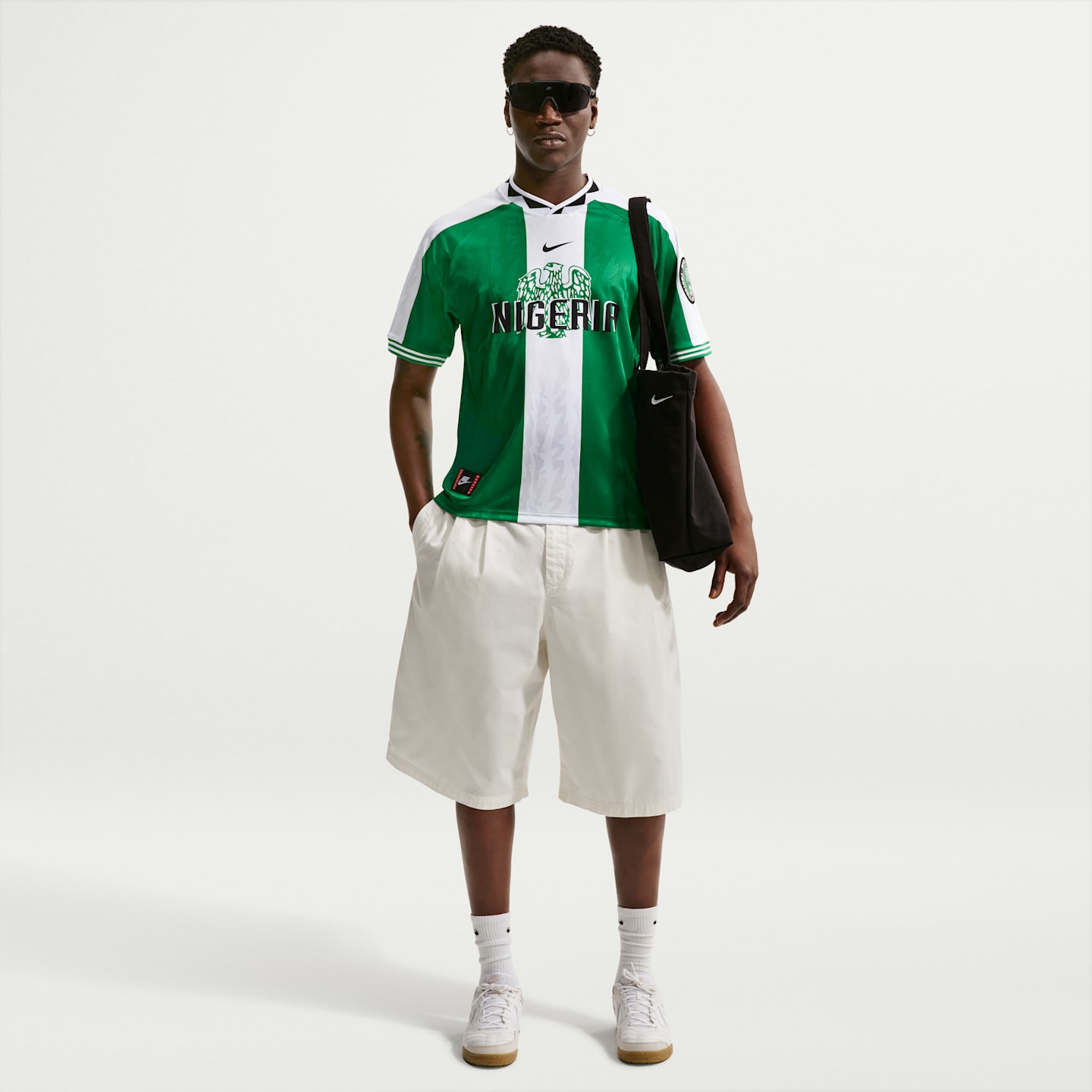Мужской топ Nike Nigeria 1996 Reissue Dri-FIT Soccer Replica Jersey, цвет: Зелёный / Белый — фото 4