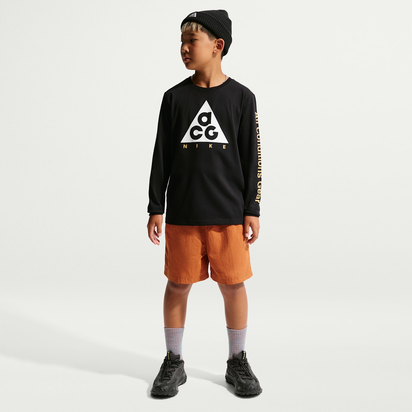 Детская футболка с длинным рукавом Nike ACG Dri-FIT, цвет: Чёрный — фото 7