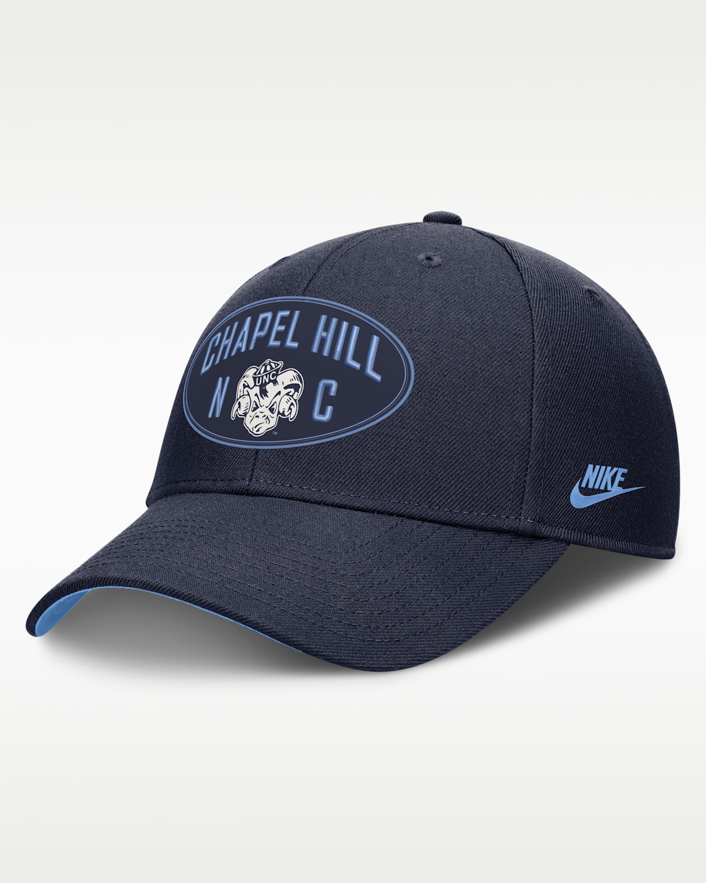 Мужская бейсболка Nike North Carolina Legacy Letter & Location Rise Dri-FIT регулируемая, цвет: Тёмно-синий — фото 3