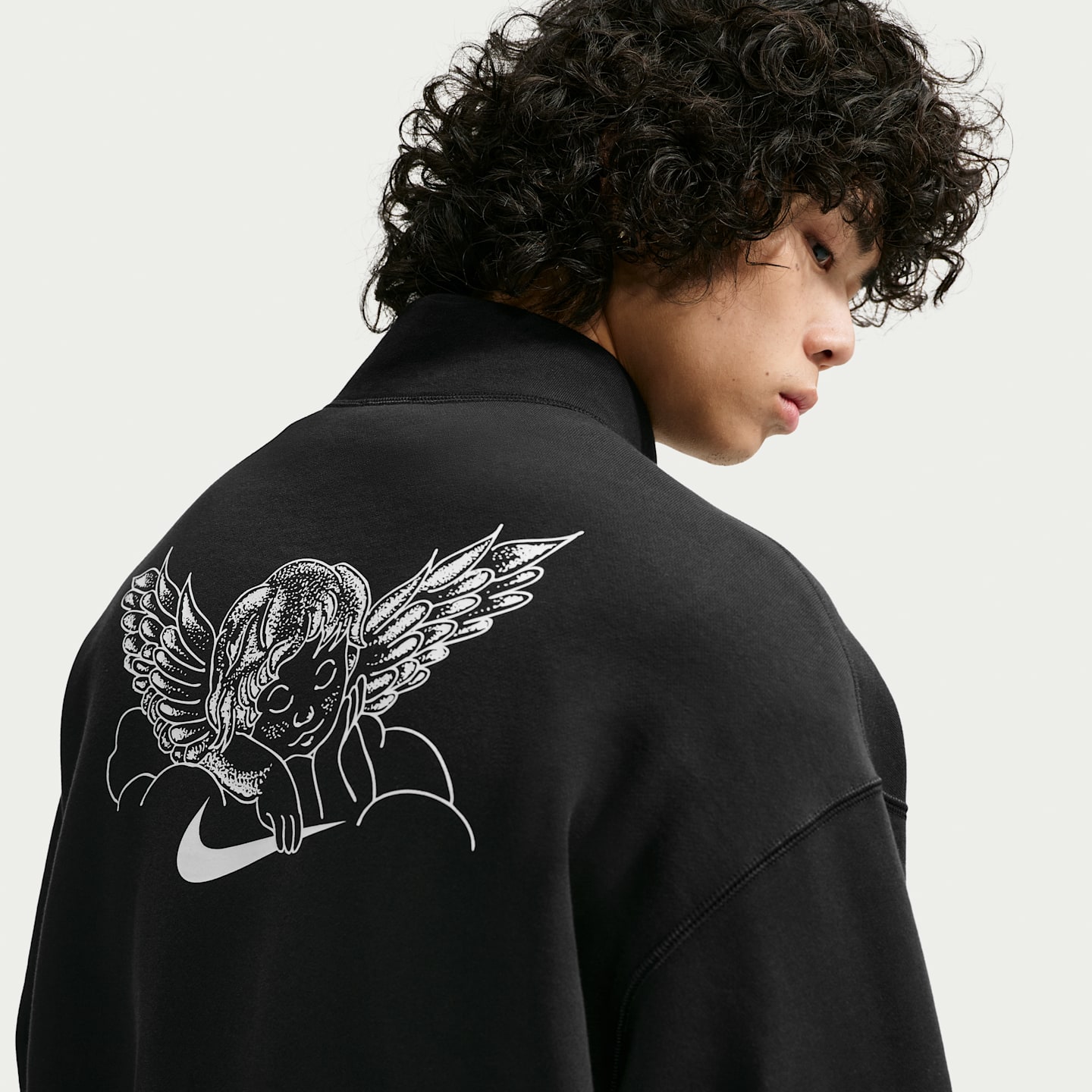 Свитшот для скейтбординга Nike SB флисовый на молнии 1/2, цвет: Чёрный — фото 5