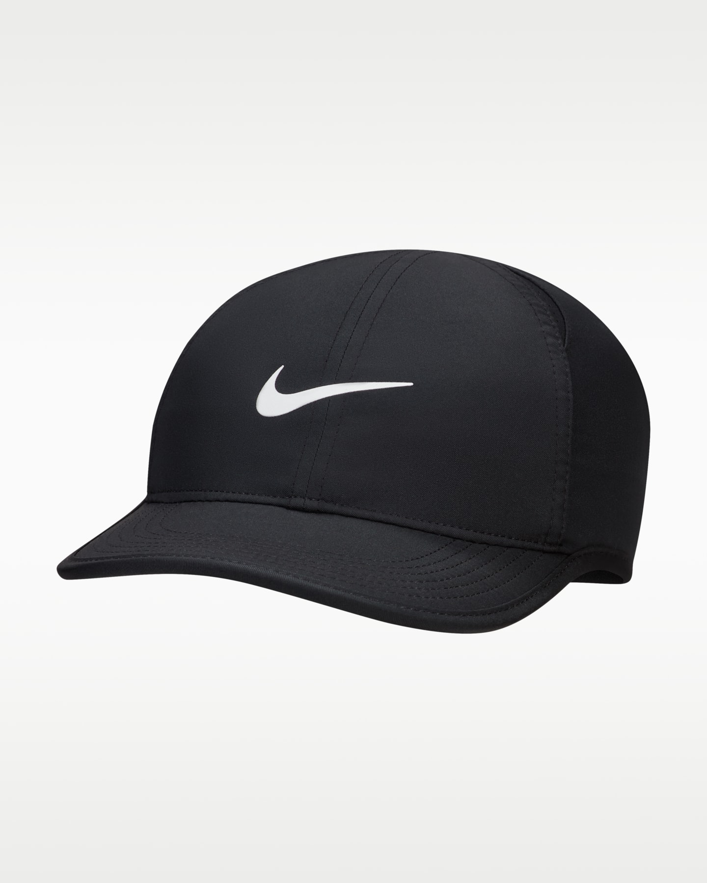 Детская кепка Nike Dri-FIT Club Unstructured Featherlight, цвет: Чёрный / Белый — фото 3