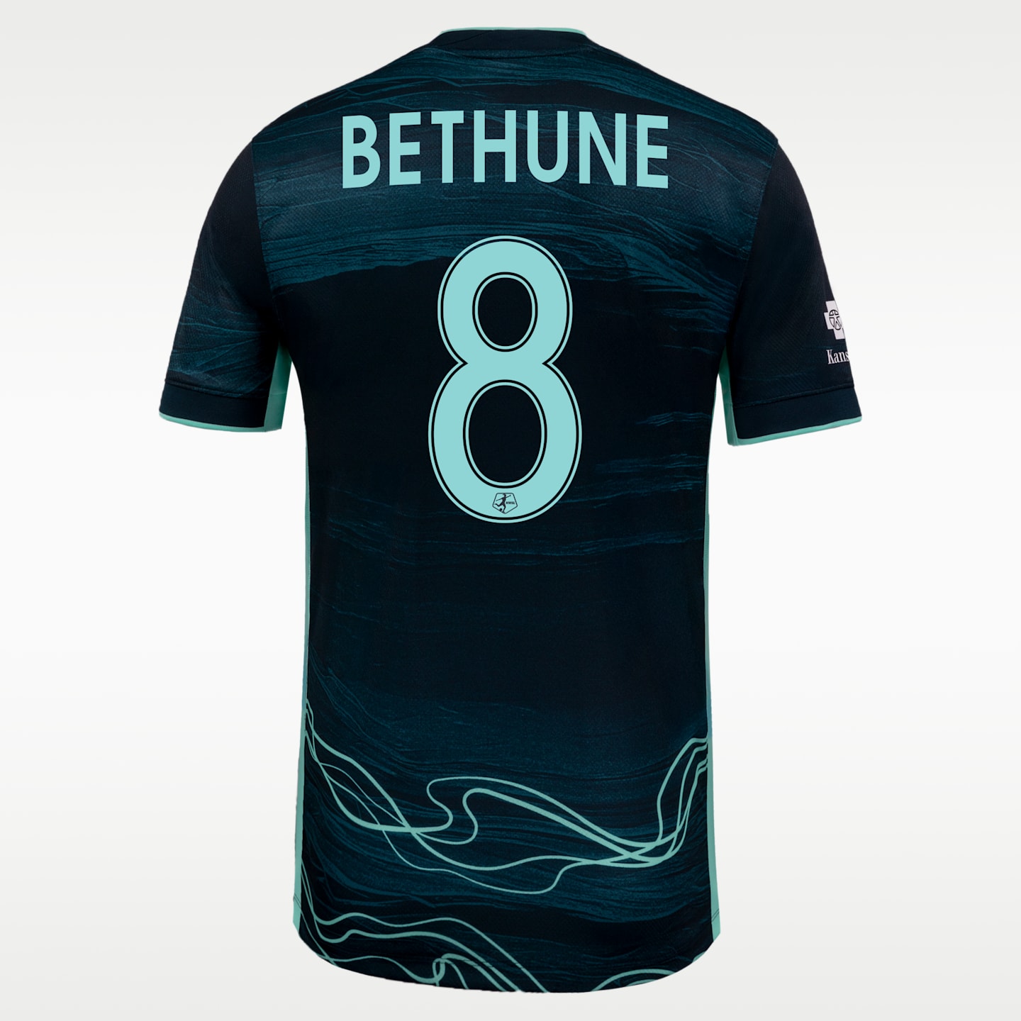 Мужское джерси Nike Croix Bethune Kansas City Current Nwsl Replica, цвет: Тёмный обсидиановый — фото 2