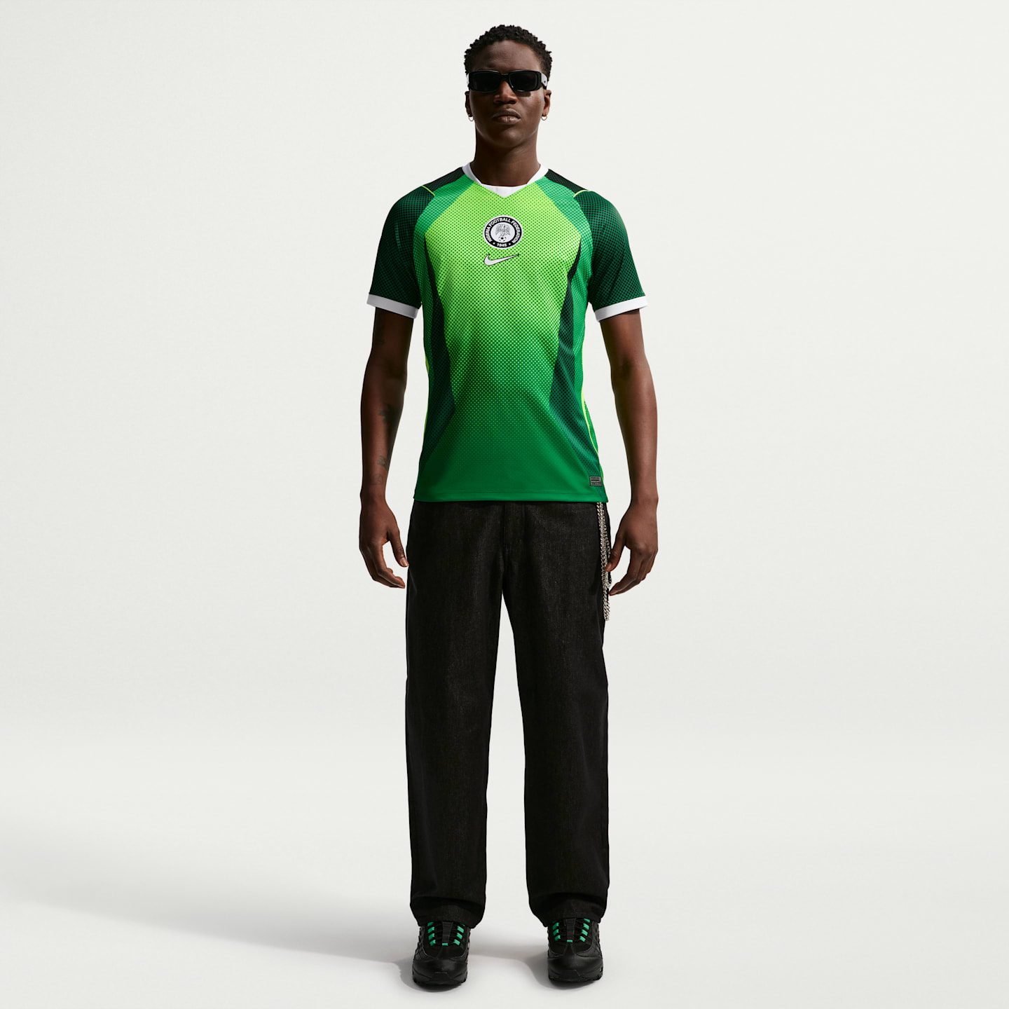 Мужской топ Nike Nigeria 2026 Stadium Away Dri-FIT Soccer Replica Jersey, цвет: Сосновый зелёный / Зелёный — фото 4