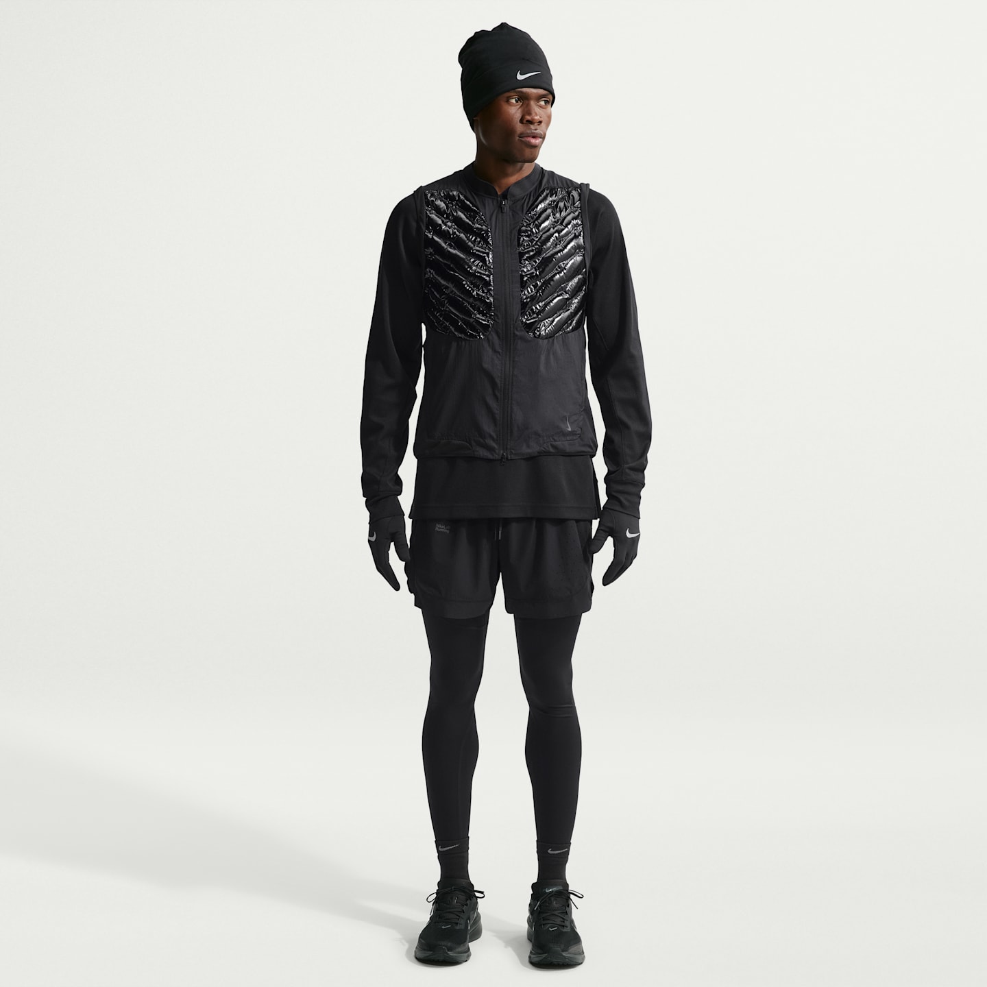 Мужские шорты NikeLab Running 5" 2-in-1 Shorts, цвет: Чёрный — фото 1