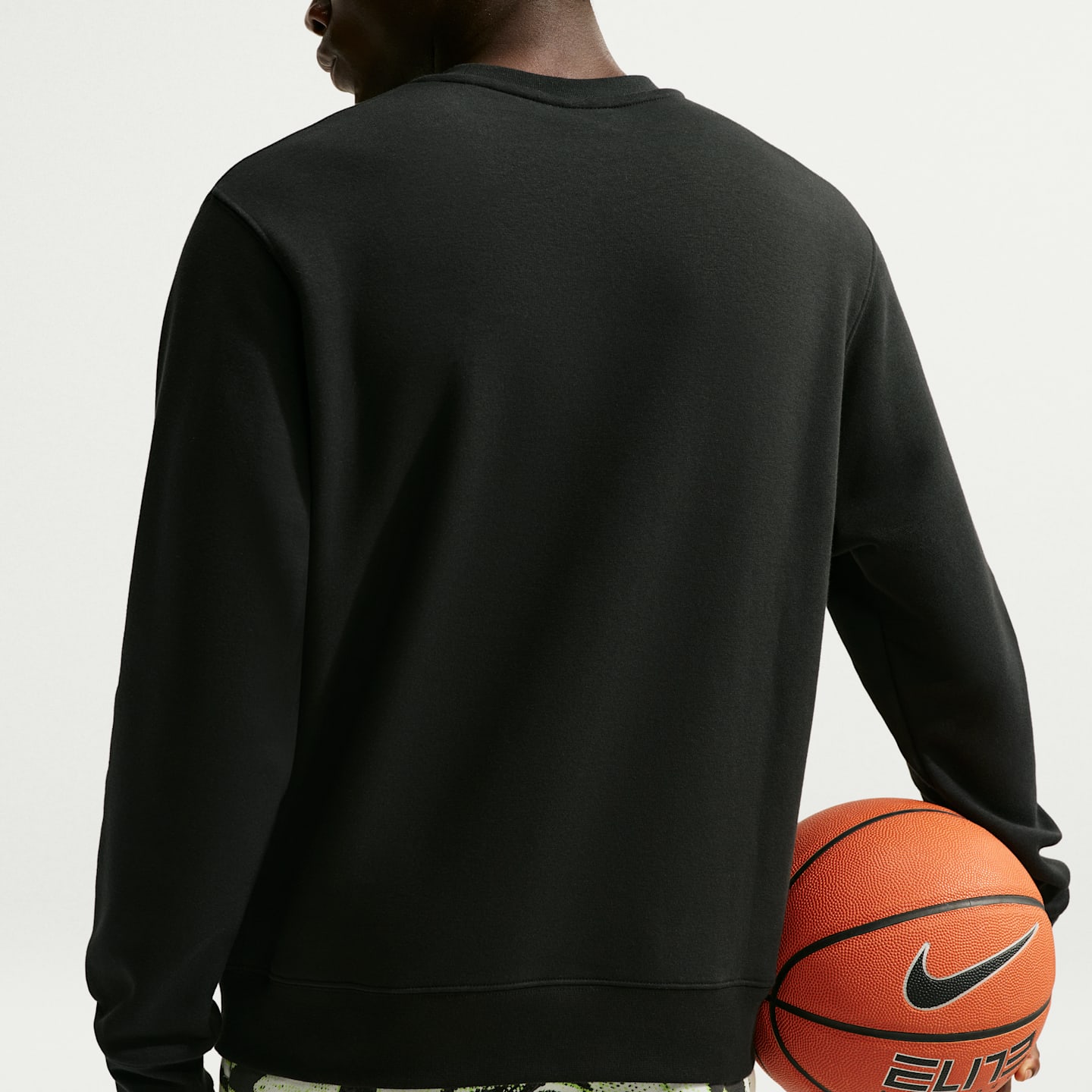 Мужские толстовки Nike Giannis Fleece Crew, цвет: Чёрный — фото 2