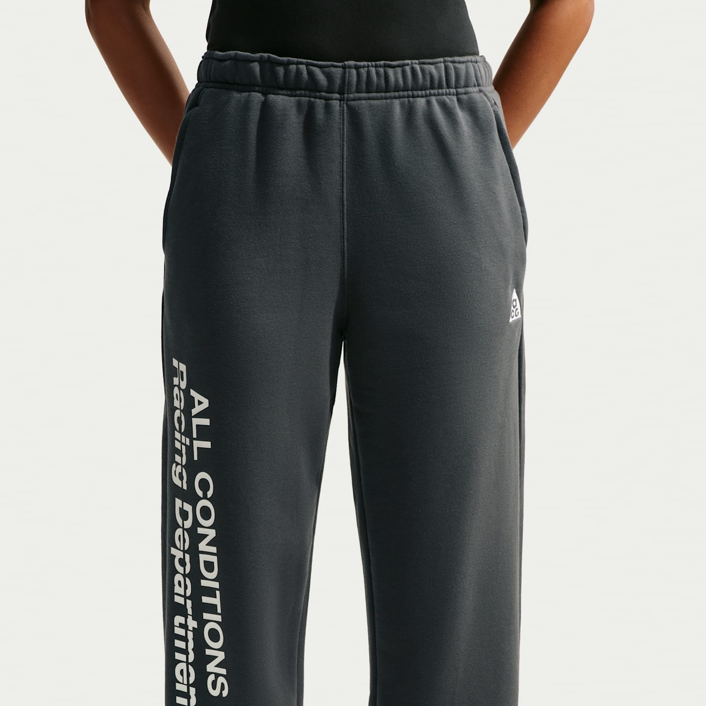 Мужские флисовые брюки Nike ACG Tuff Fleece Dri-FIT, цвет: Серый / Белый — фото 3