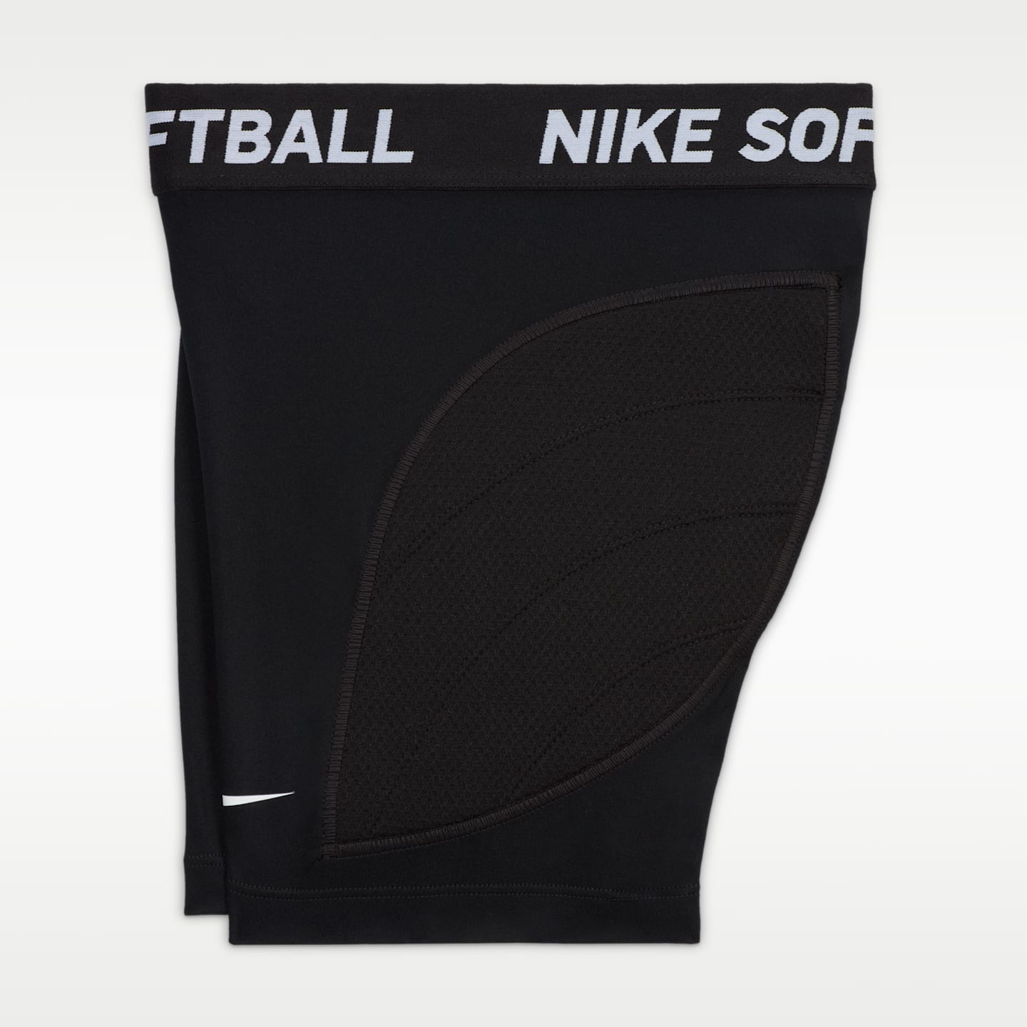 Детские софтбольные шорты-слайдеры Nike Dri-FIT для девочек, цвет: Чёрный — фото 1