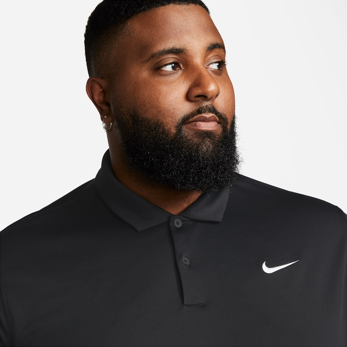 Мужское поло Nike NikeCourt Dri-FIT Tennis Polo, цвет: Чёрный / Белый — фото 8
