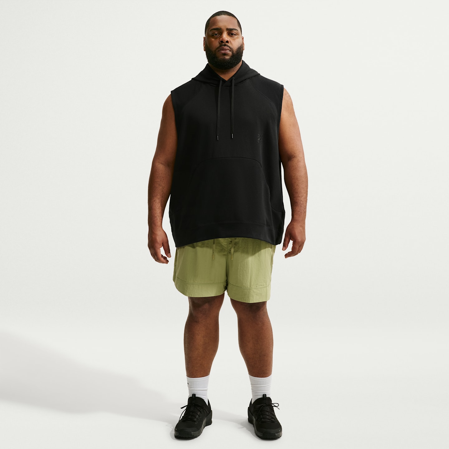 Мужское худи Nike N.A.C. Dri-FIT Fleece Sleeveless Training, цвет: Чёрный — фото 9
