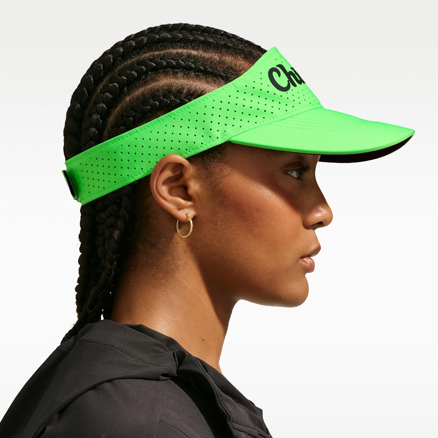 Козырёк Nike Ace Dri-FIT ADV, цвет: Зелёный / Чёрный — фото 4
