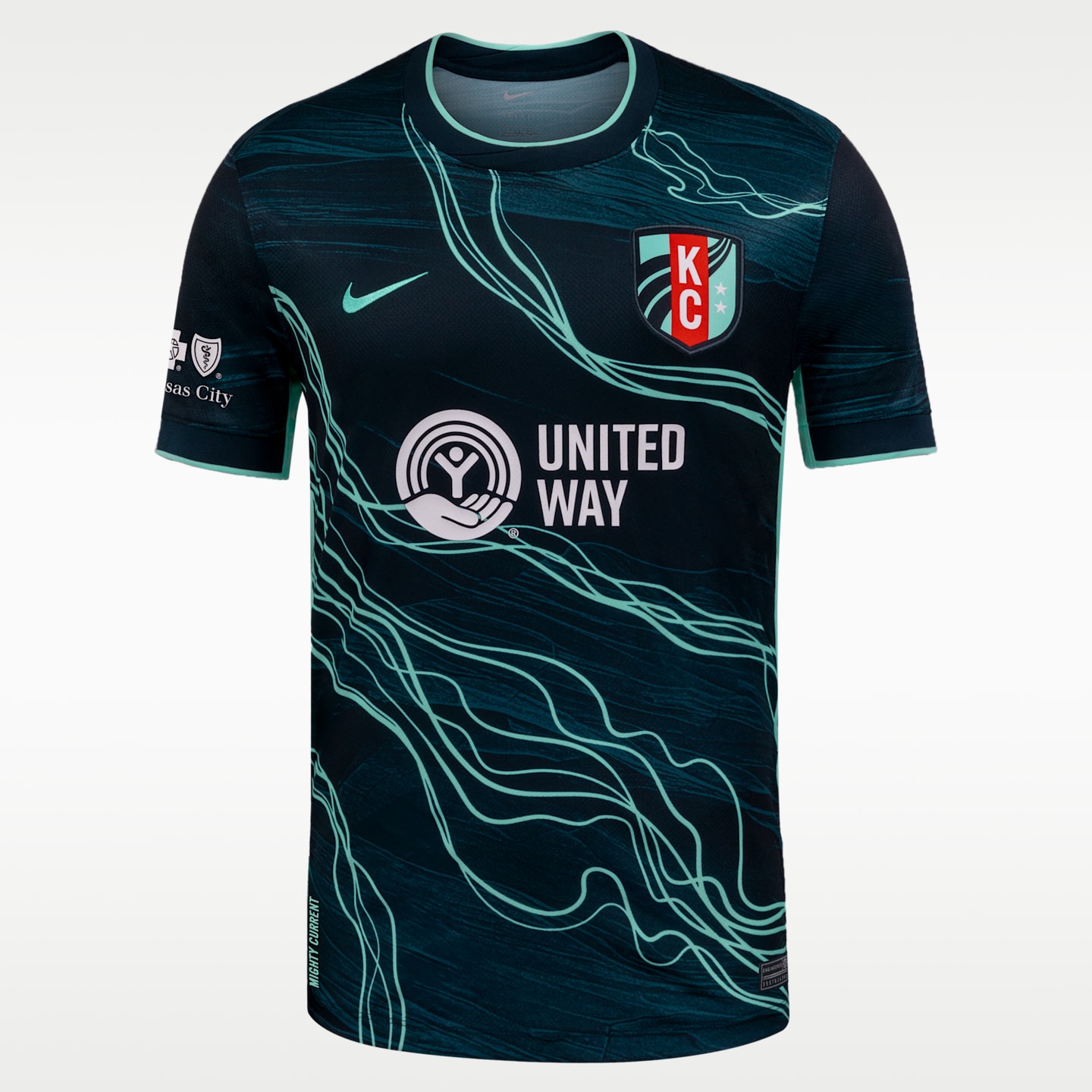 Мужское джерси Nike Croix Bethune Kansas City Current Nwsl Replica, цвет: Тёмный обсидиановый — фото 1