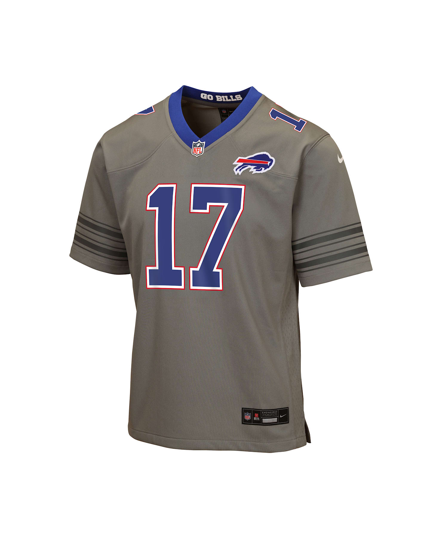 Детский топ Nike Josh Allen Buffalo Bills NFL Game Jersey, цвет: Серый — фото 3
