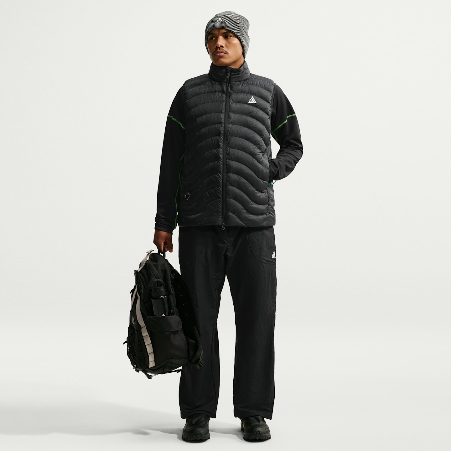 Мужской жилет Nike ACG Lava Flow Therma-FIT ADV Vest, цвет: Чёрный / Снежный белый — фото 4