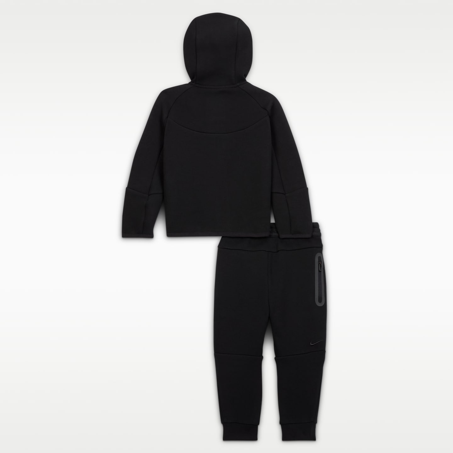 Комплект для малышей Nike Sportswear Tech Fleece из 2 предметов на молнии, 12-24 мес, цвет: Чёрный — фото 2