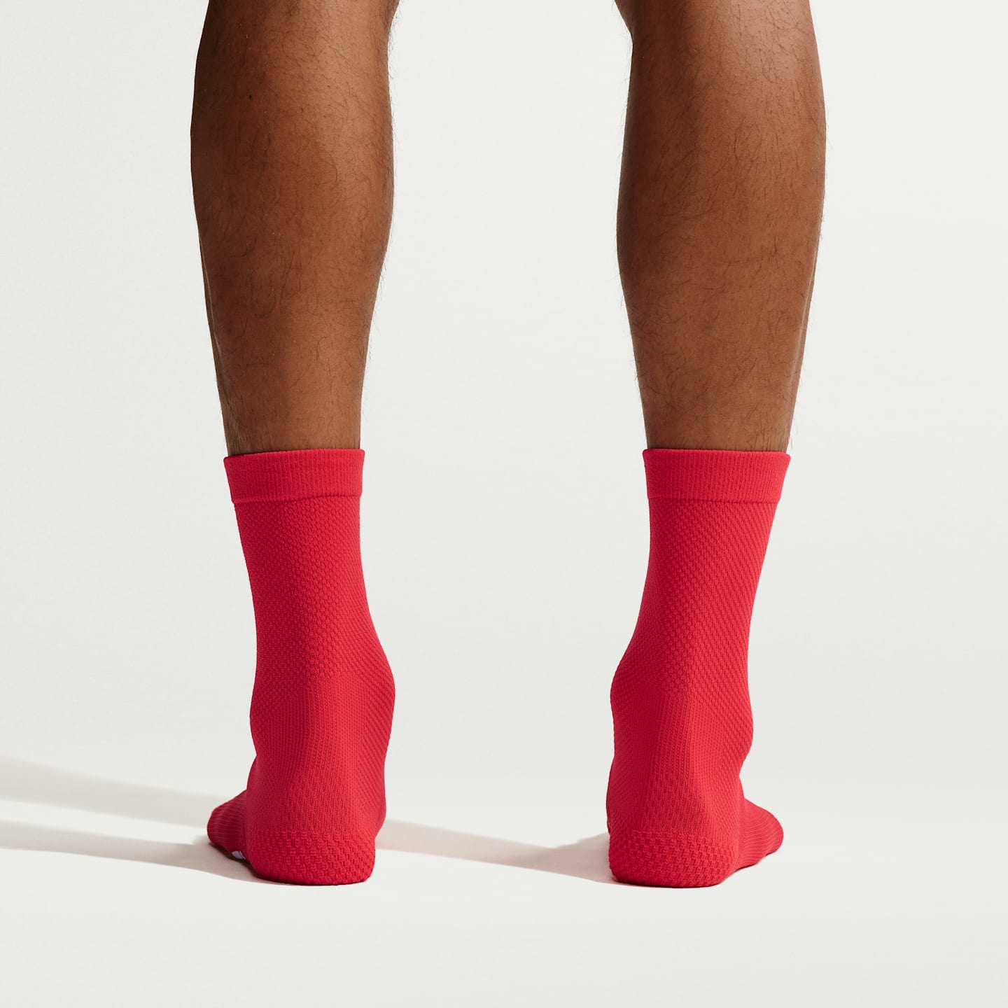 Носки VaporFast Soccer для мужчин, средней высоты, нескользящие — Nike, цвет: Красный / Волчий серый — фото 3