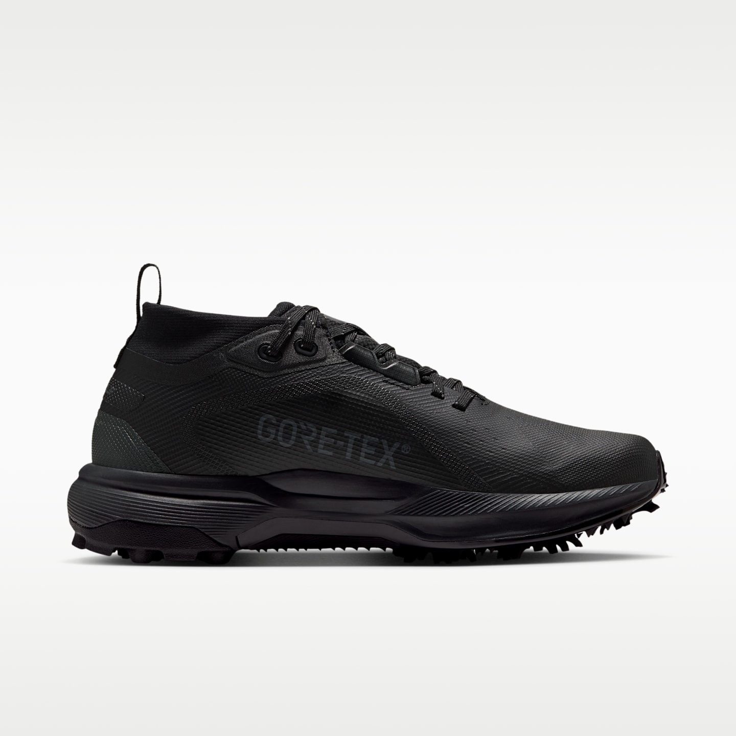 Мужские кроссовки Nike Pegasus 1 G GORE-TEX Waterproof Golf Shoes, цвет: Чёрный / Серый — фото 3