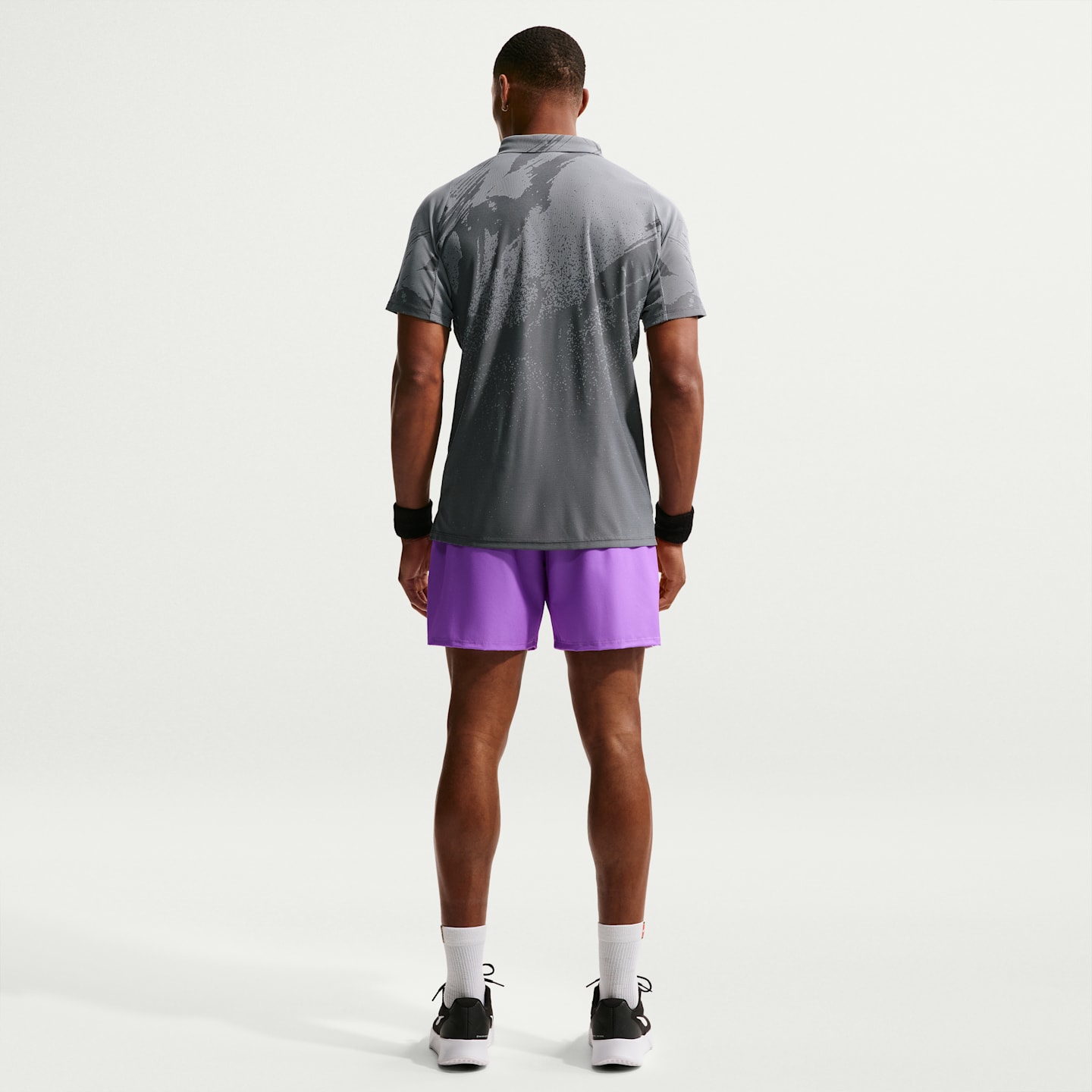 Мужское поло Nike NikeCourt Slam Dri-FIT ADV Tennis Polo, цвет: Антрацитовый / Серый — фото 5