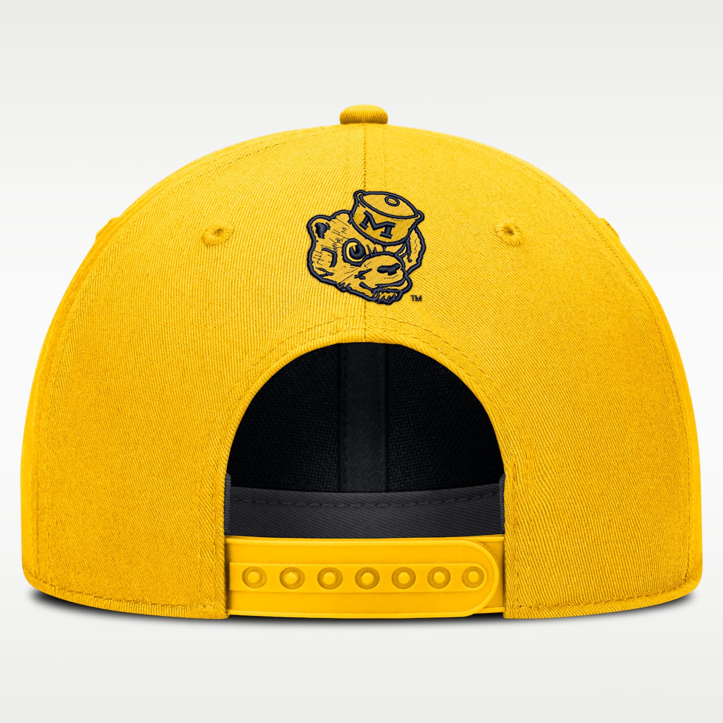Мужская кепка Nike Dri-FIT College Michigan Legacy Letter & Location Rise A-Frame, цвет: Жёлтый / Тёмно-синий — фото 2